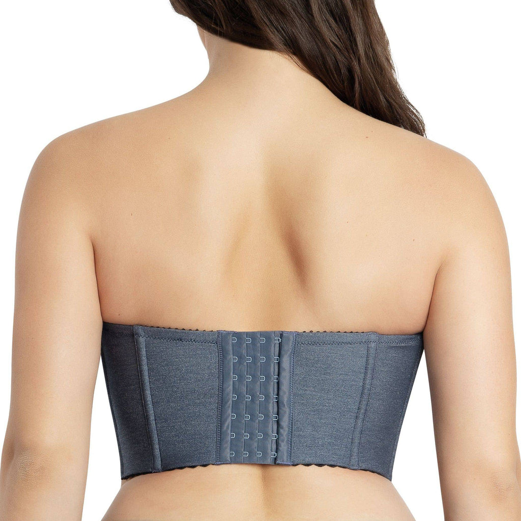 Dolly Denim Longline Strapless Bustier - Dark Blue Denim