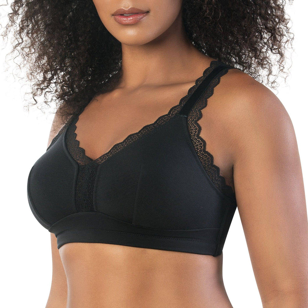 Dalis Wire-Free Full Bust Bralette - Black