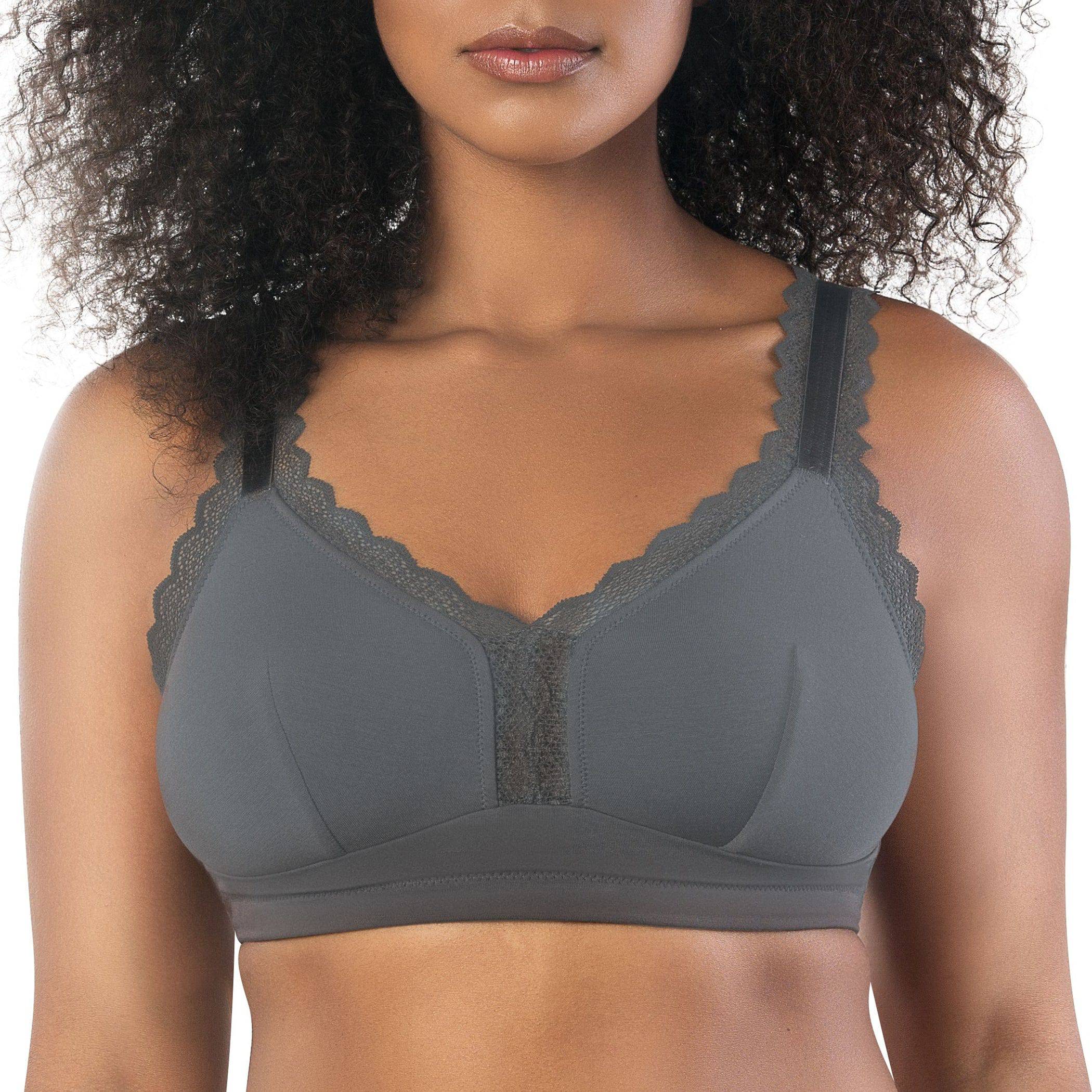 Dalis Wire-Free Full Bust Bralette - Charcoal