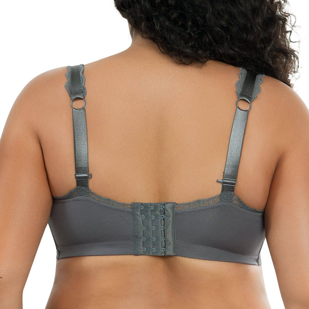 Dalis Wire-Free Full Bust Bralette - Charcoal