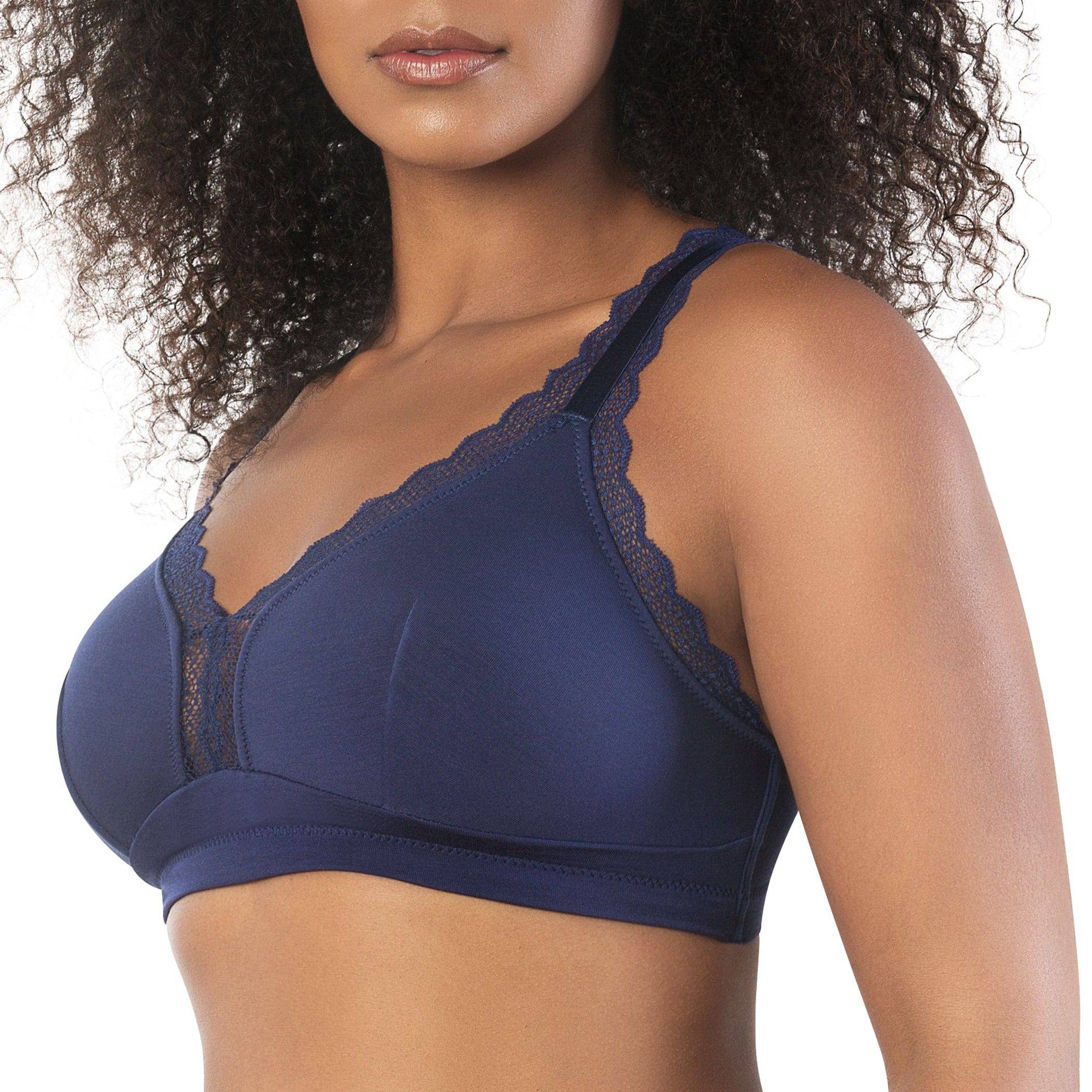Dalis Wire-Free Full Bust Bralette - Navy