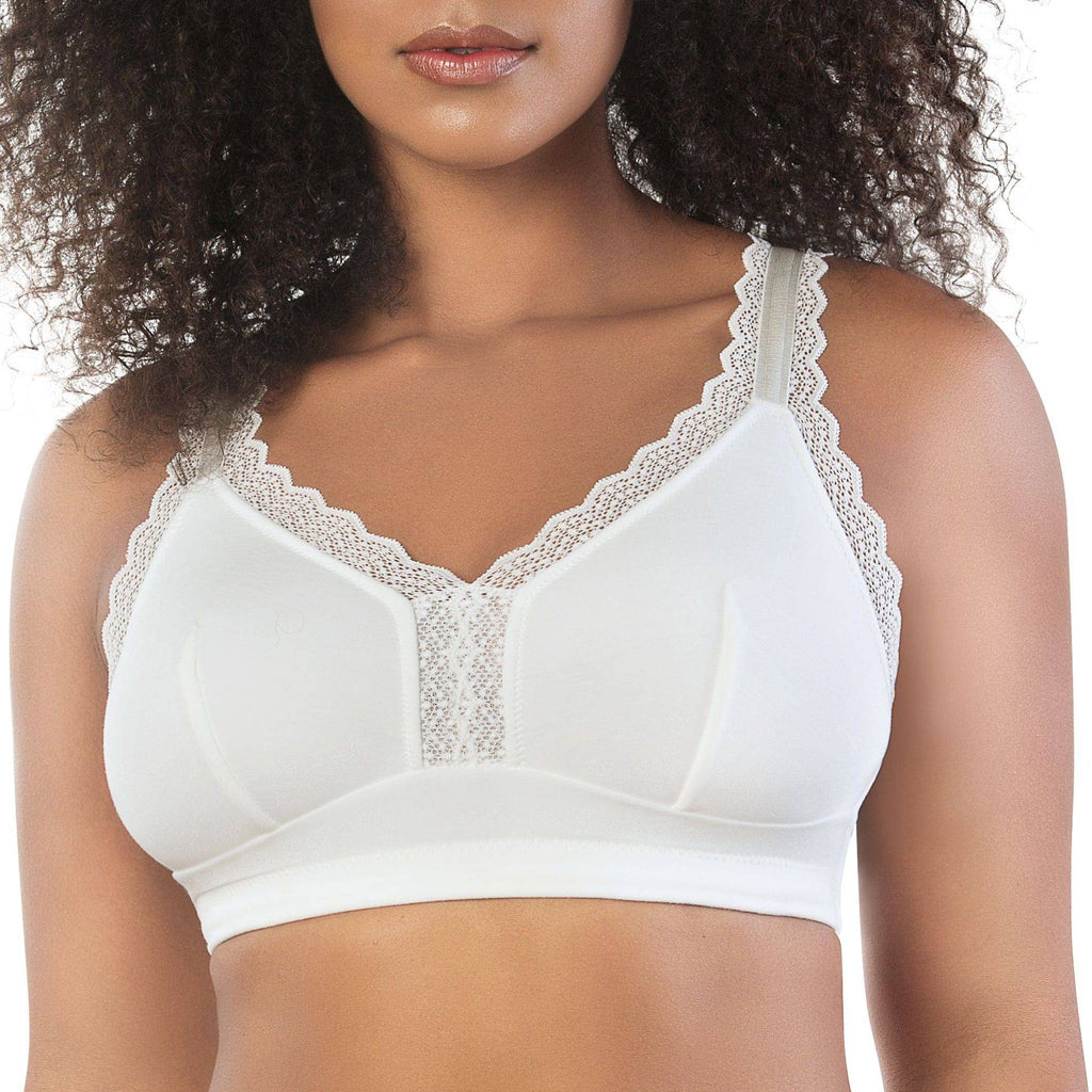 Dalis Wire-Free Full Bust Bralette - Pearl White