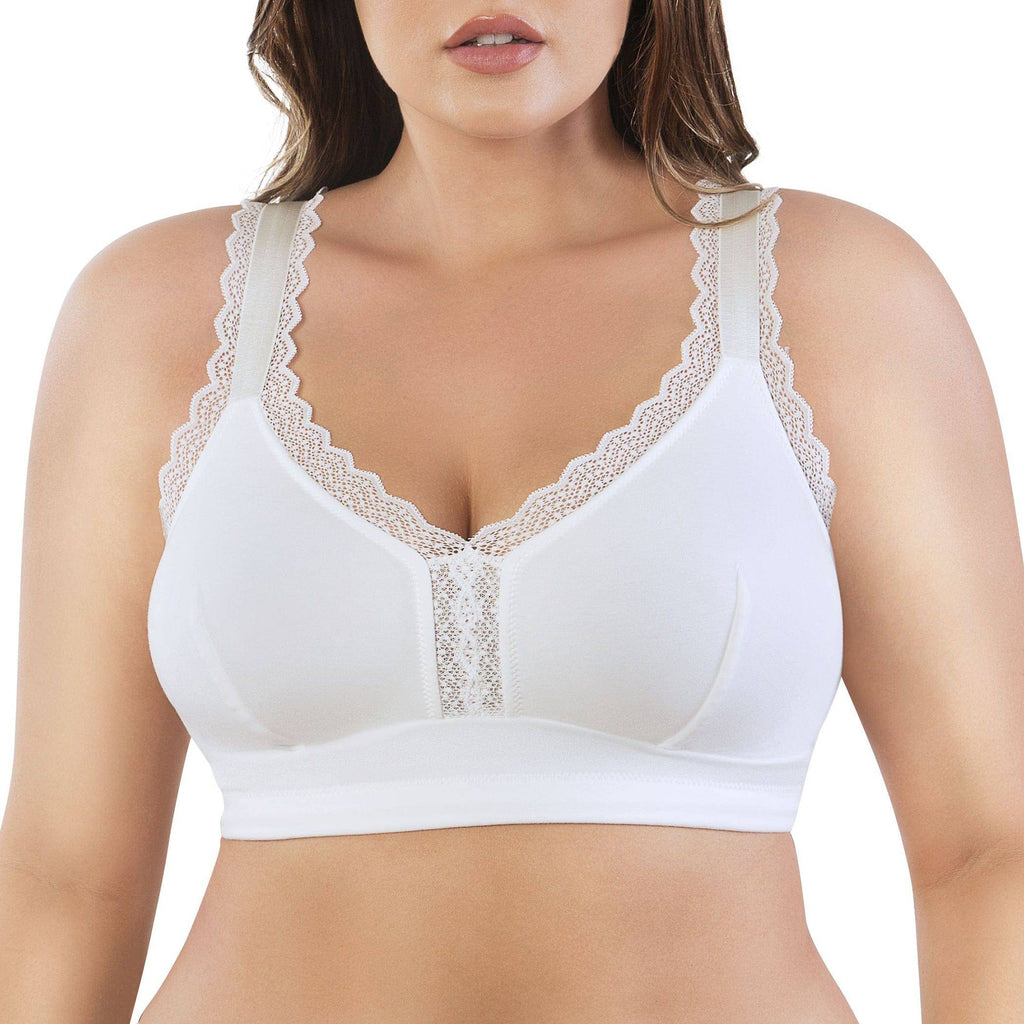 Dalis Wire-Free Full Bust Bralette - Pearl White