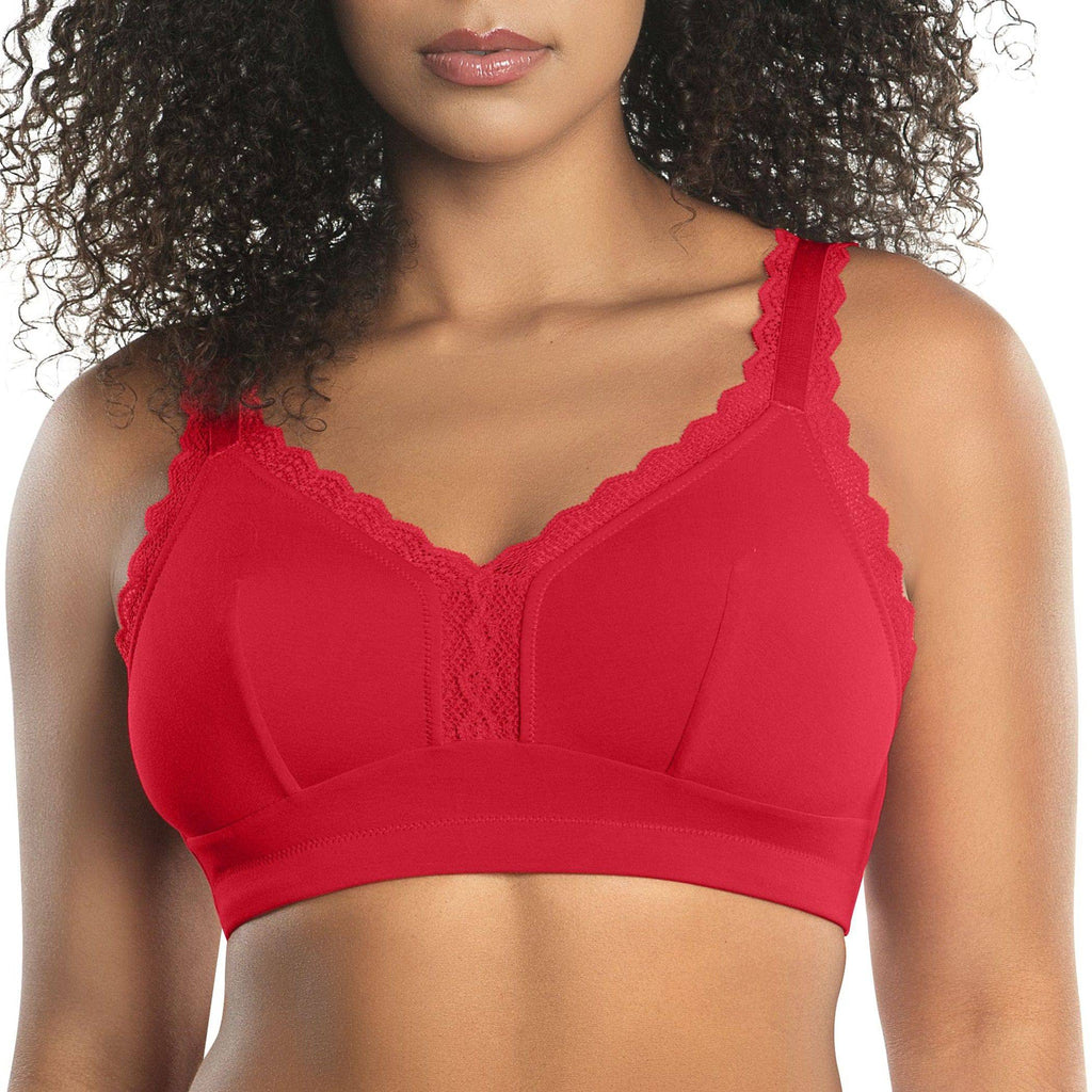 Dalis Wire-Free Full Bust Bralette - Racing Red