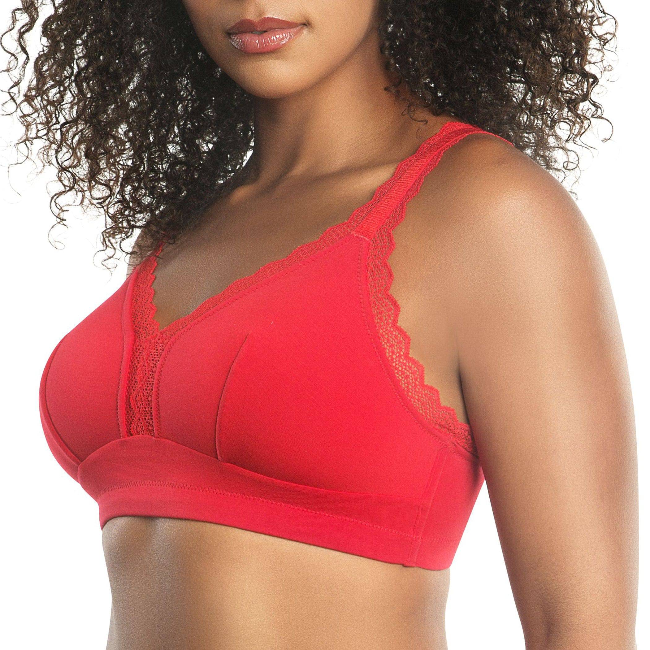 Dalis Wire-Free Full Bust Bralette - Racing Red