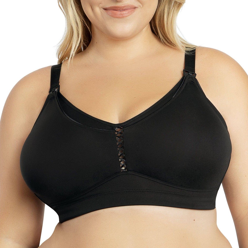 Erika Wire-Free Full Bust Nursing Bra - Black