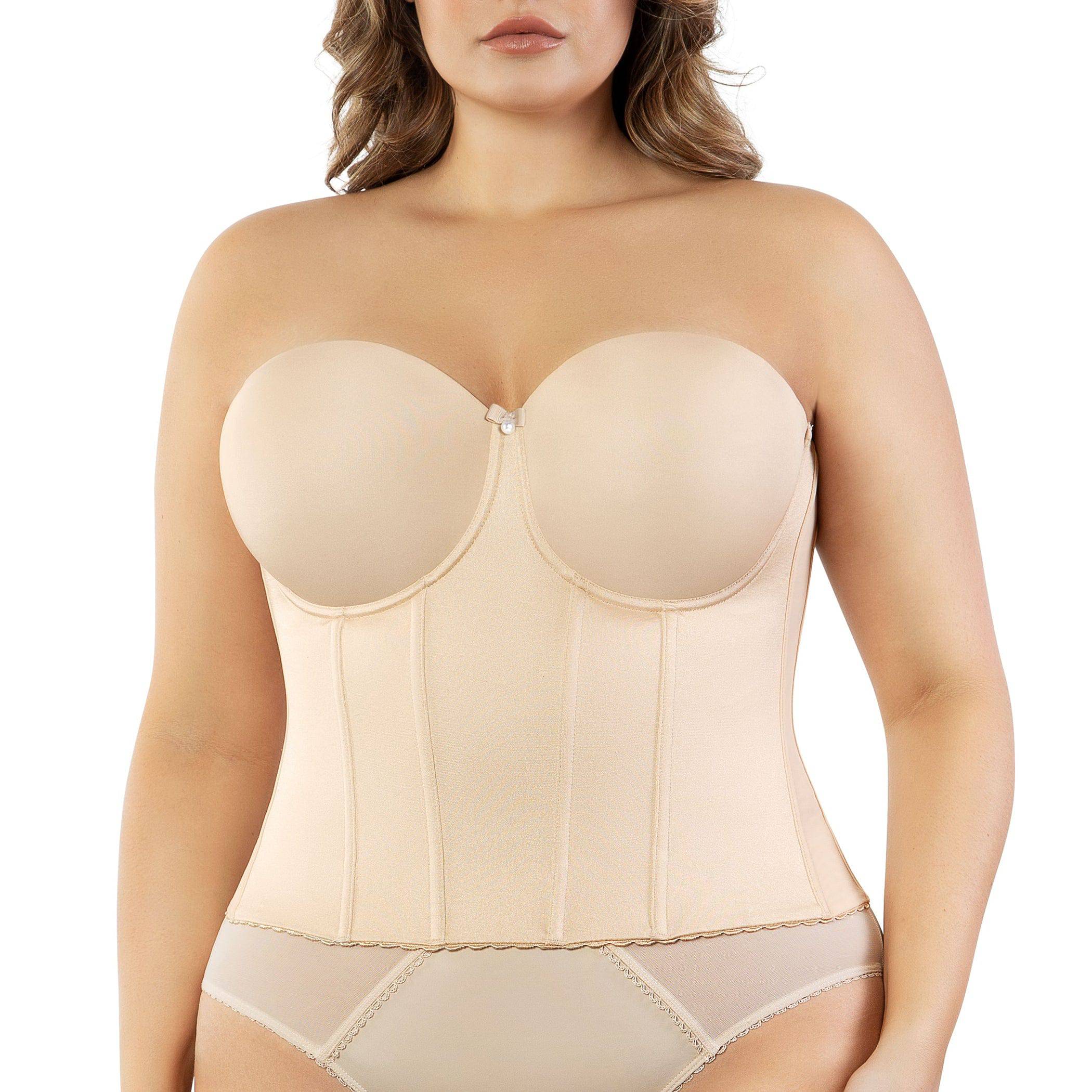 Elise Full Bust Padded Strapless Bustier - Bare