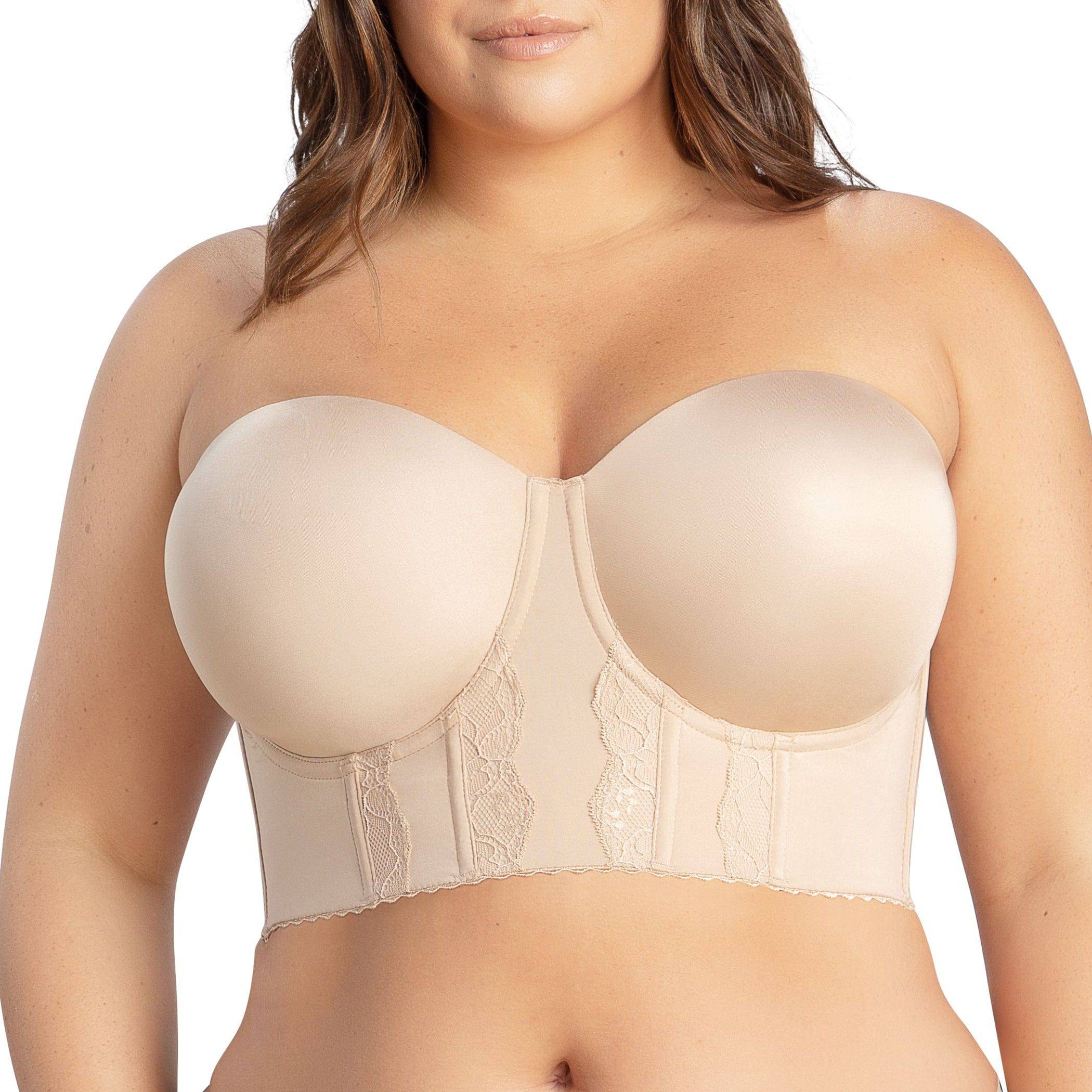 Elissa Full Bust Longline Strapless Bra - European Nude