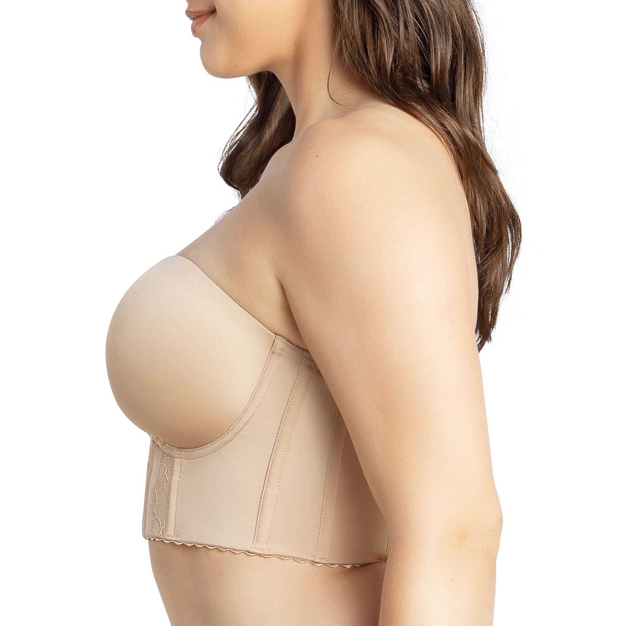 Elissa Full Bust Longline Strapless Bra - European Nude