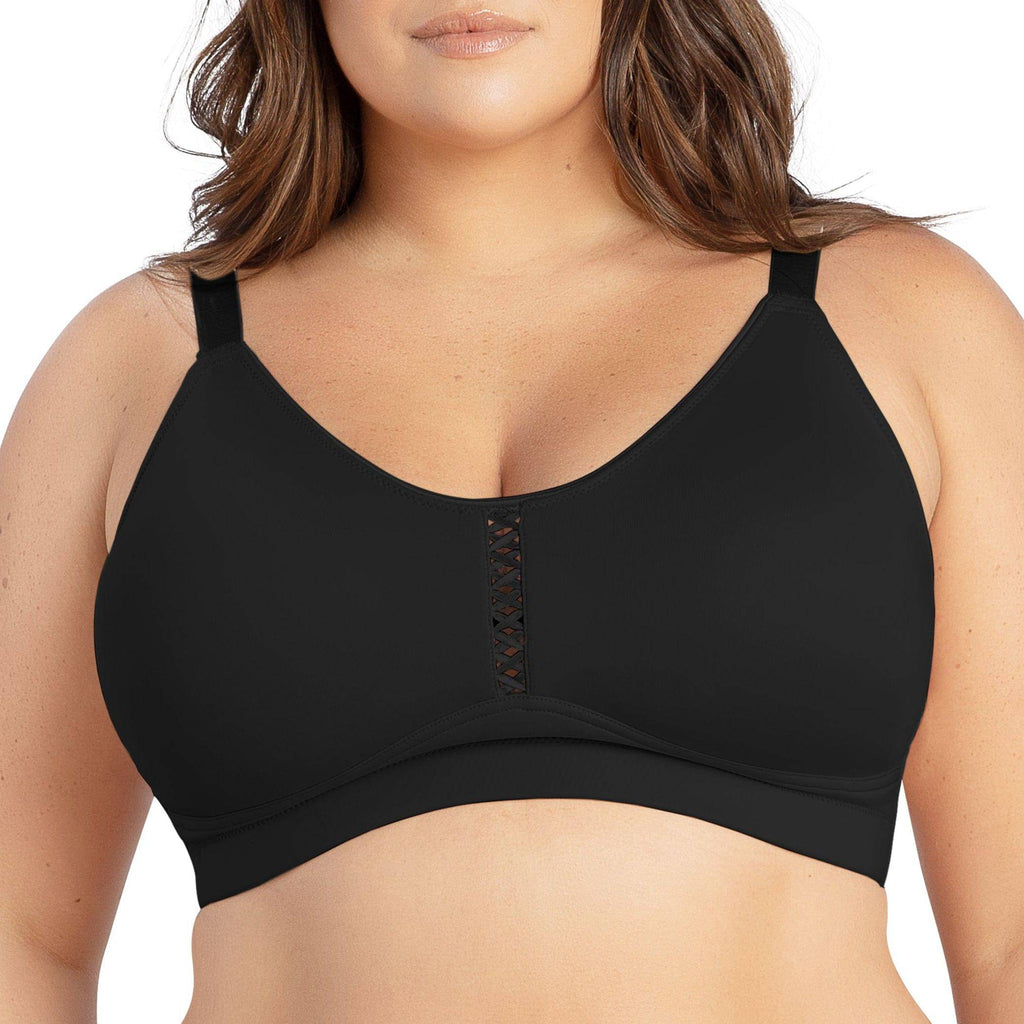 Erika Wire-Free Full Bust Bralette - Black
