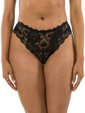 Luxlacy Lace and Mesh Hipster - Black