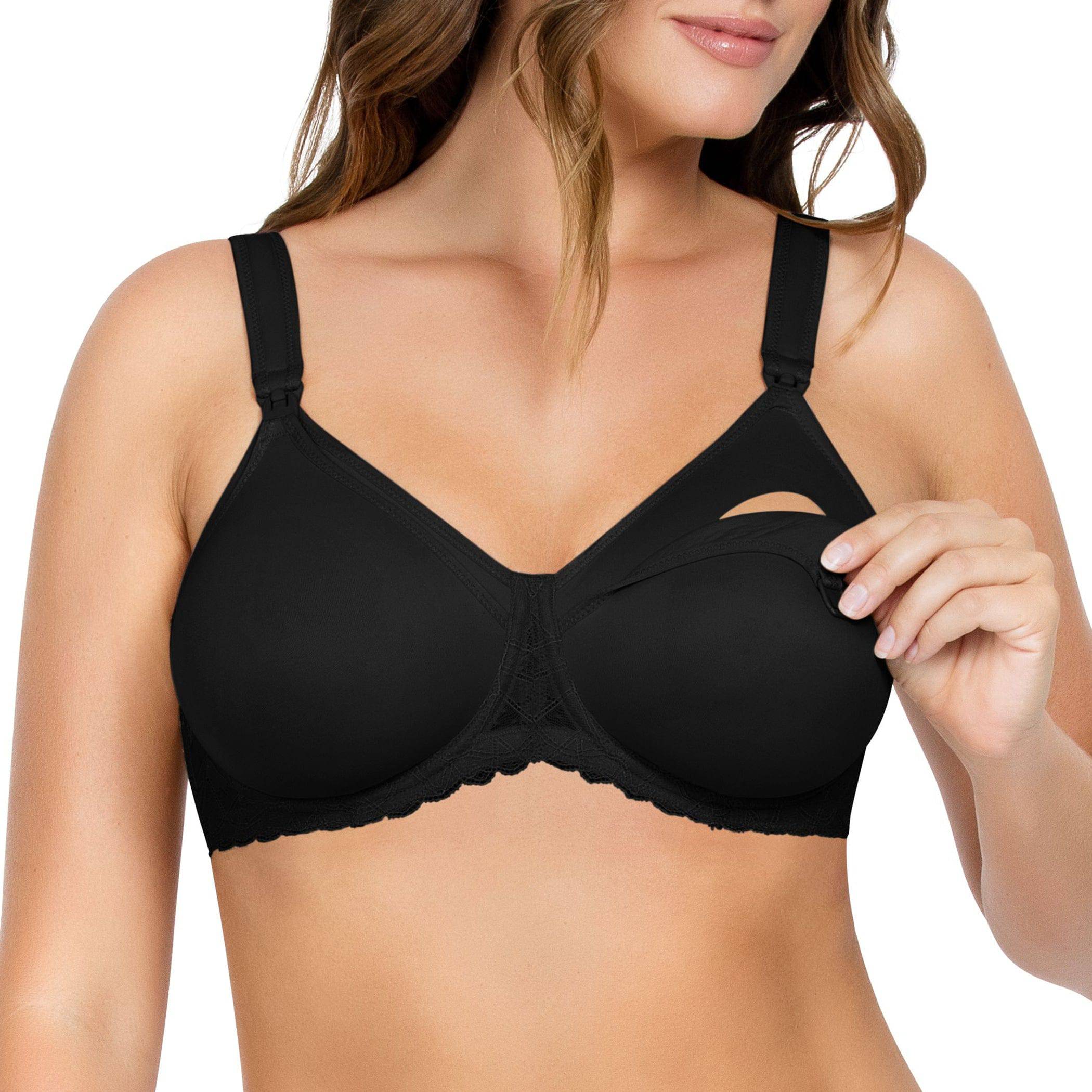 Leila Underwire Full Bust Nursing Bra - Black
