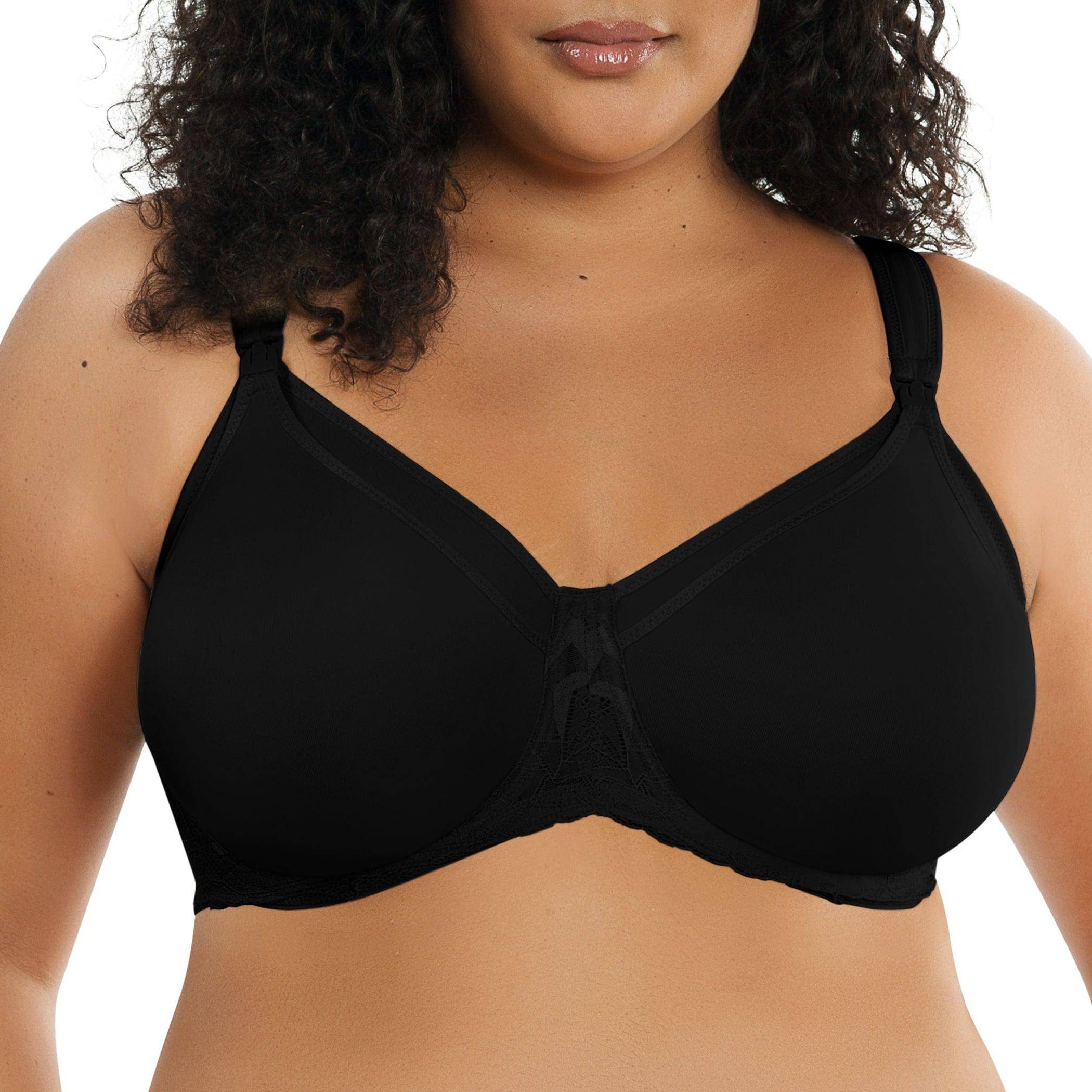 Leila Underwire Full Bust Nursing Bra - Black