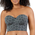 Marissa Full Bust Longline Strapless Bra - Black Mosaic