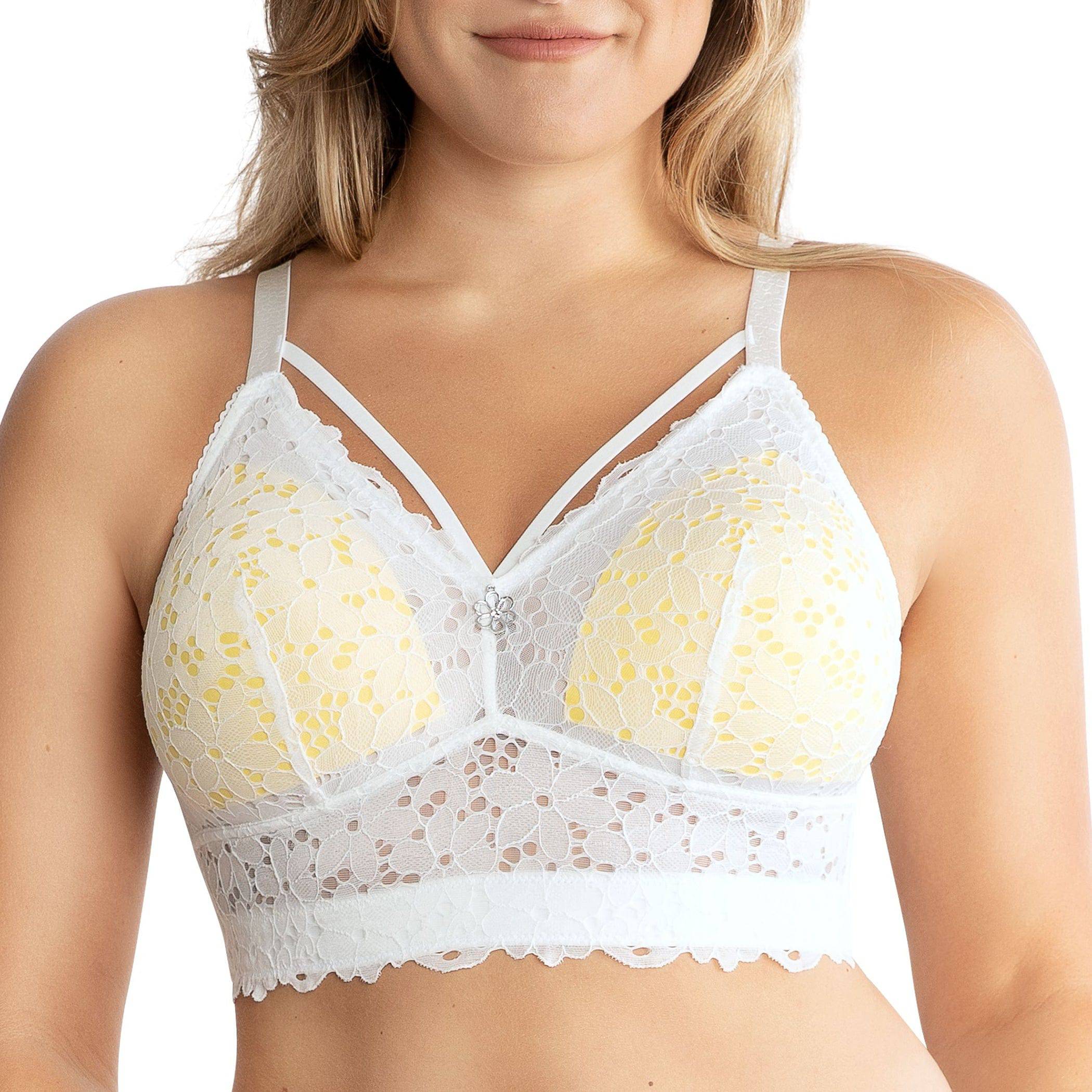 Mia Wire-Free Full Bust Bralette - Pearl White