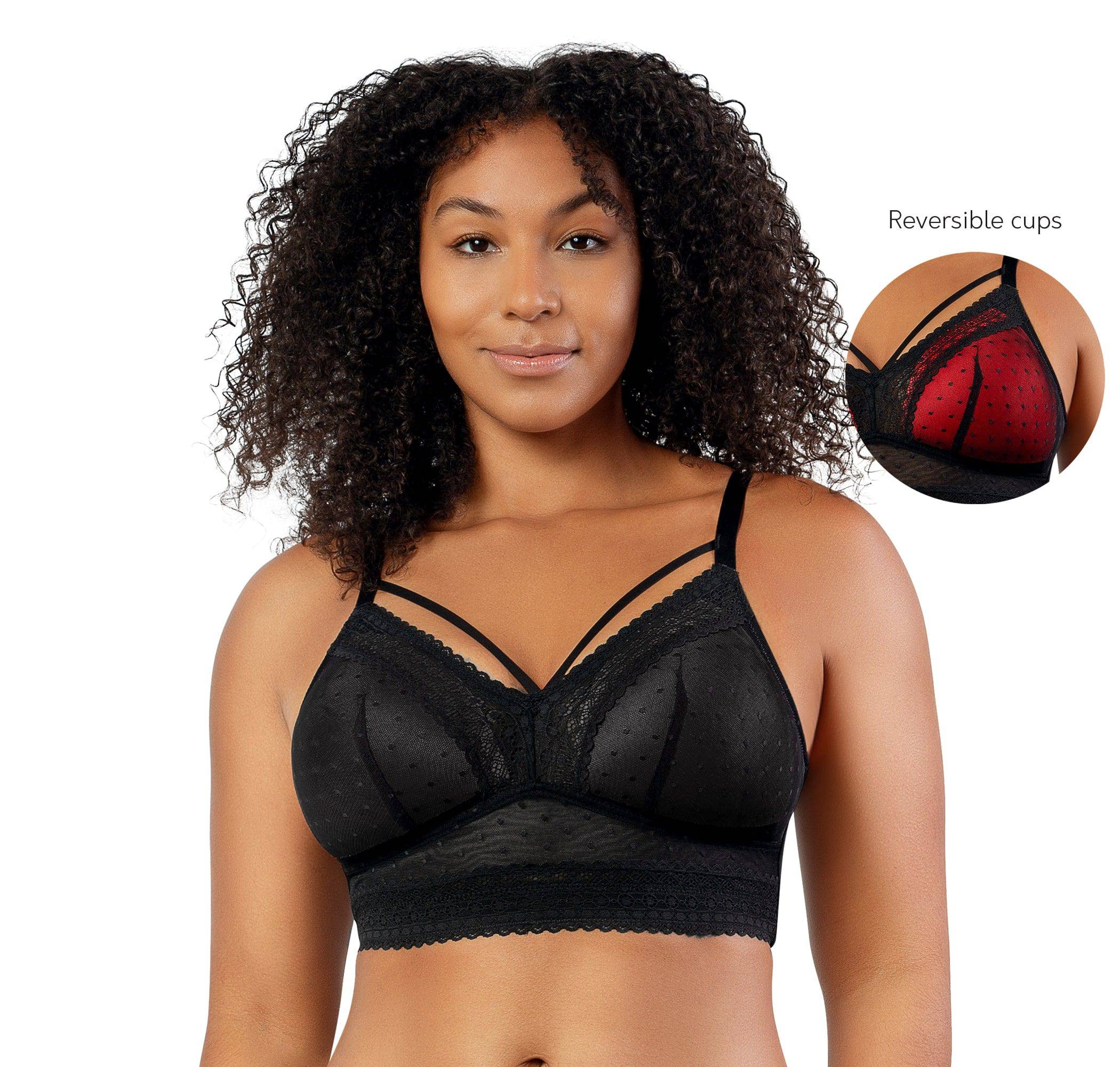 Mia Wire-Free Full Bust Padded Bralette - Black