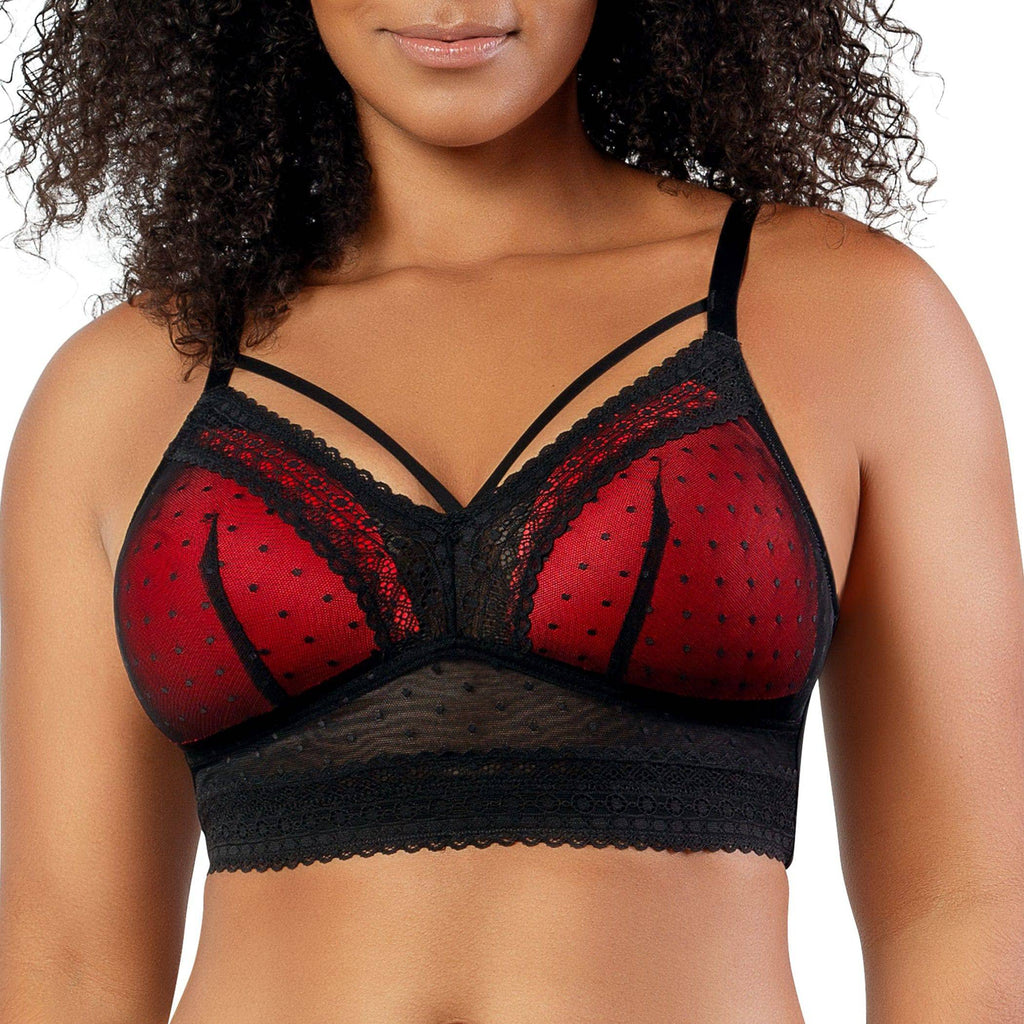 Mia Wire-Free Full Bust Padded Bralette - Black