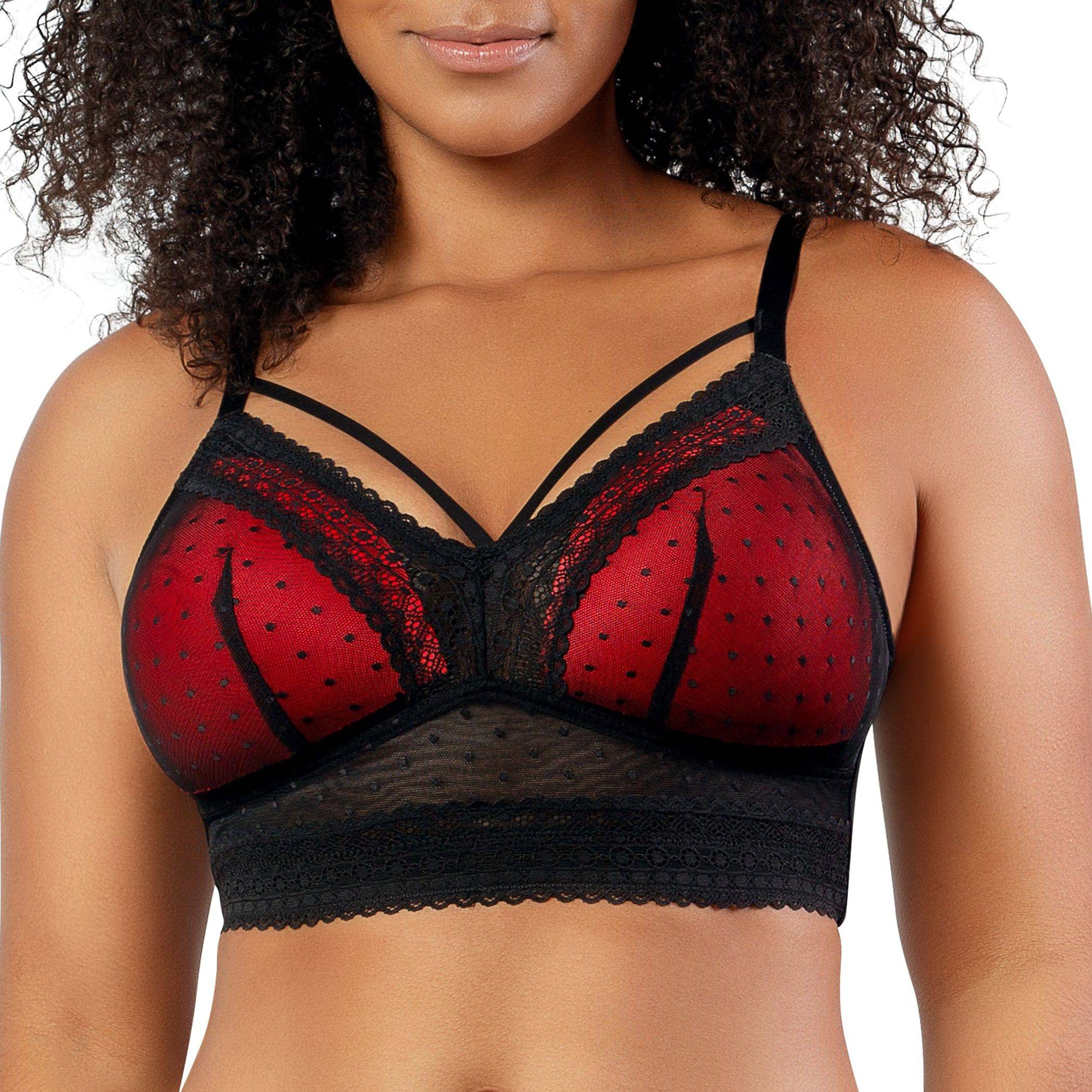 Mia Wire-Free Full Bust Padded Bralette - Black