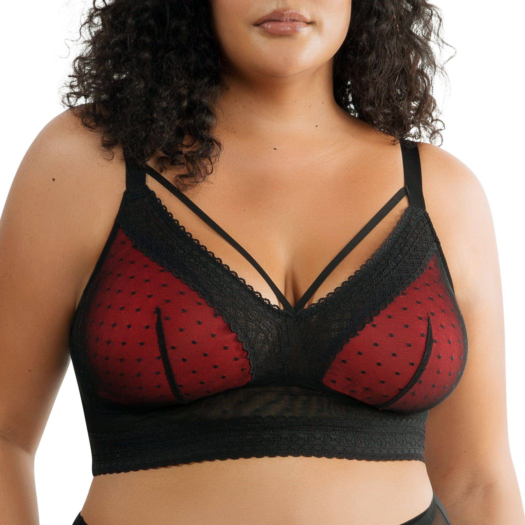 Mia Wire-Free Full Bust Padded Bralette - Black