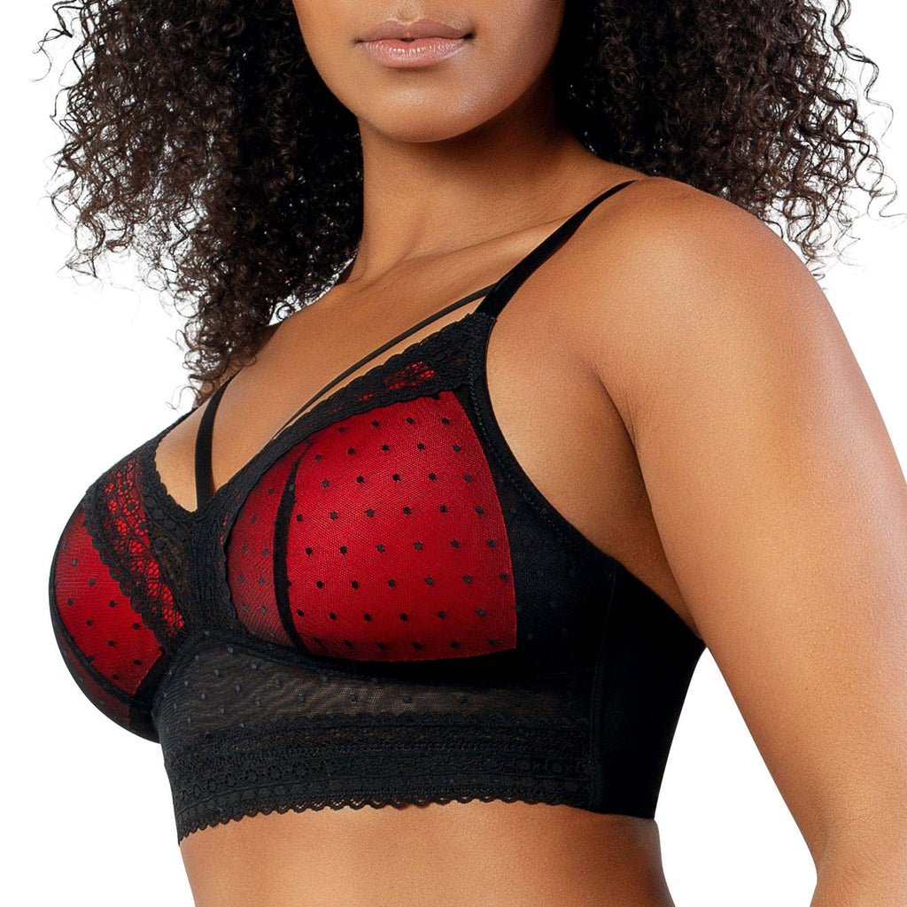 Mia Wire-Free Full Bust Padded Bralette - Black