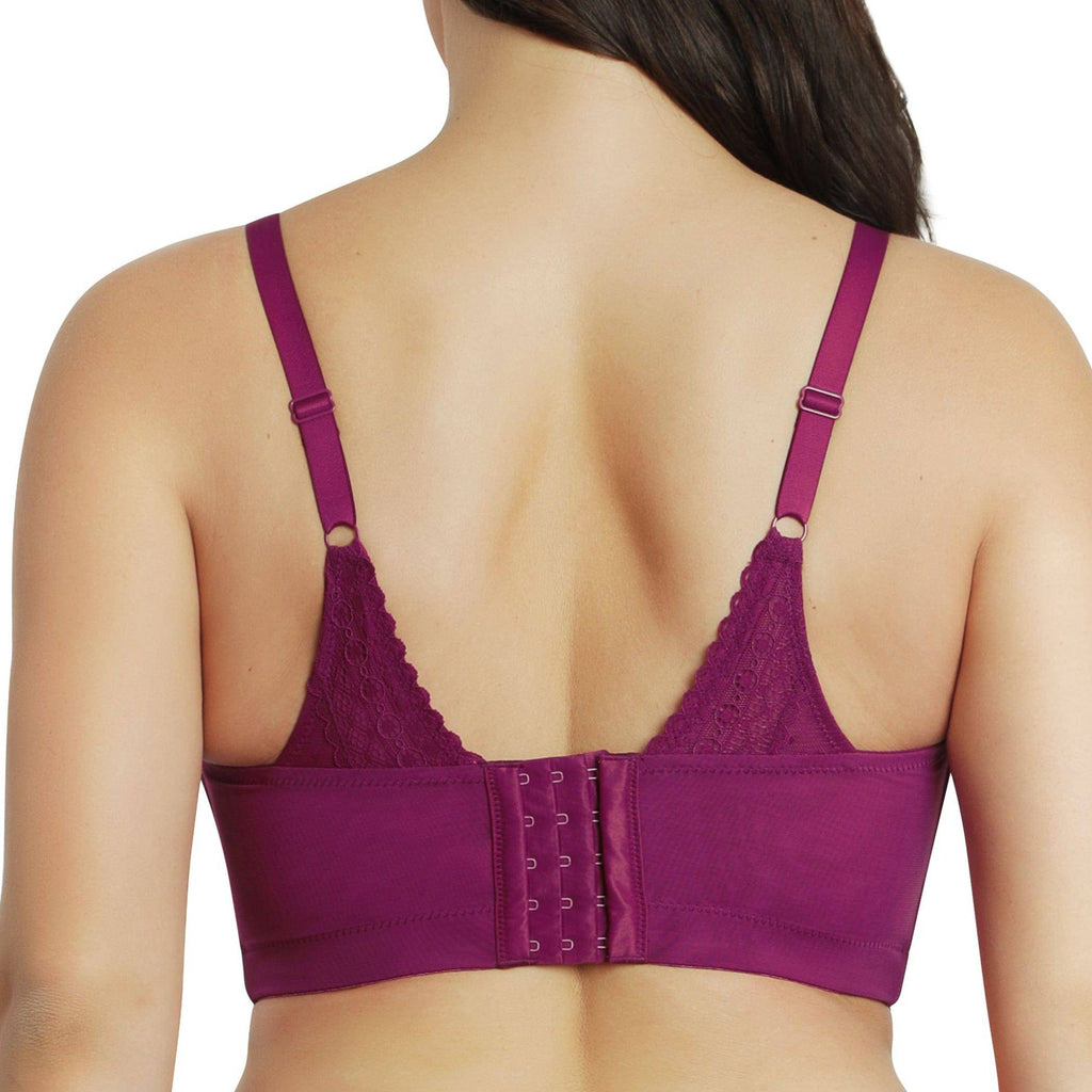 Mia Wire-Free Full Bust Padded Bralette - Blackberry