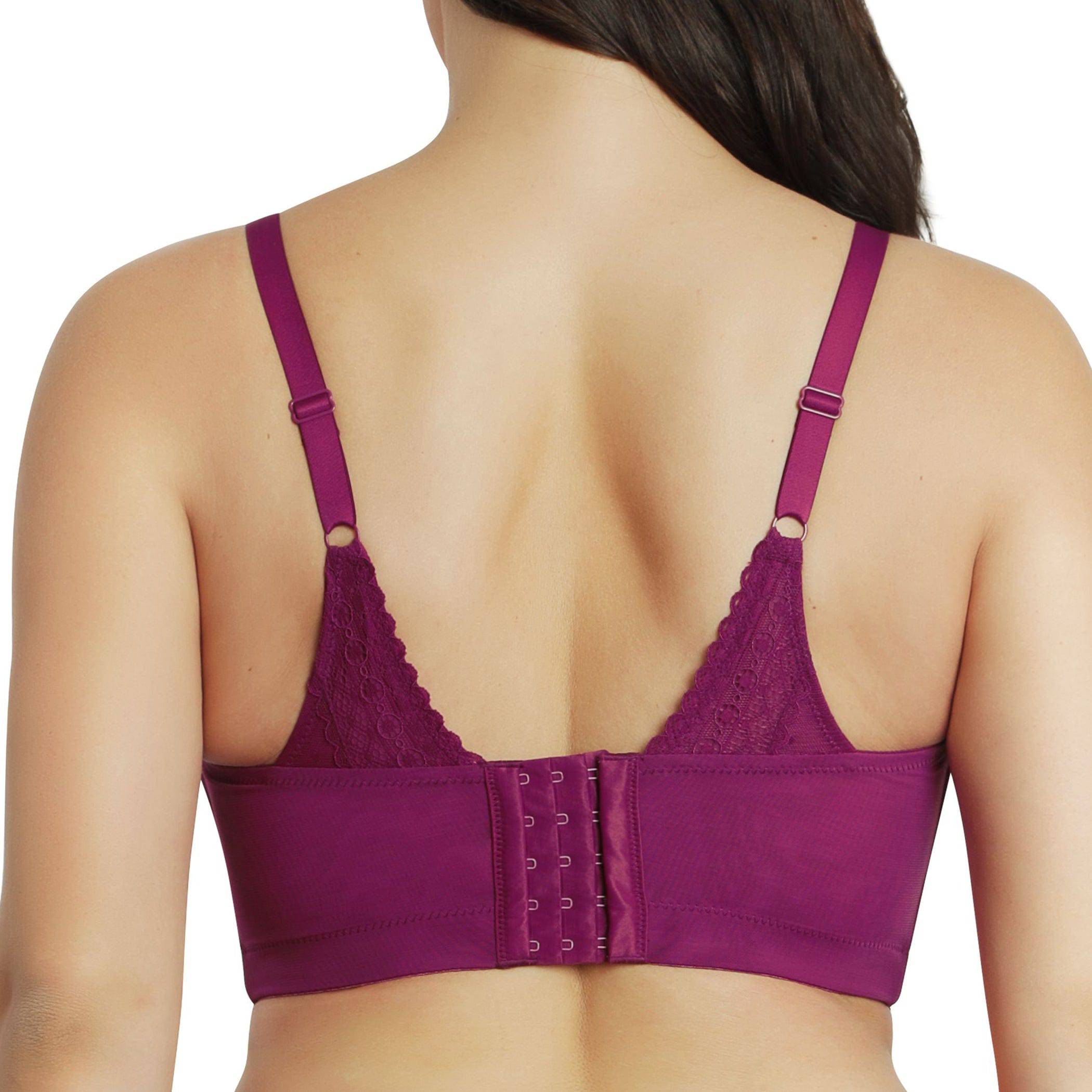 Mia Wire-Free Full Bust Padded Bralette - Blackberry