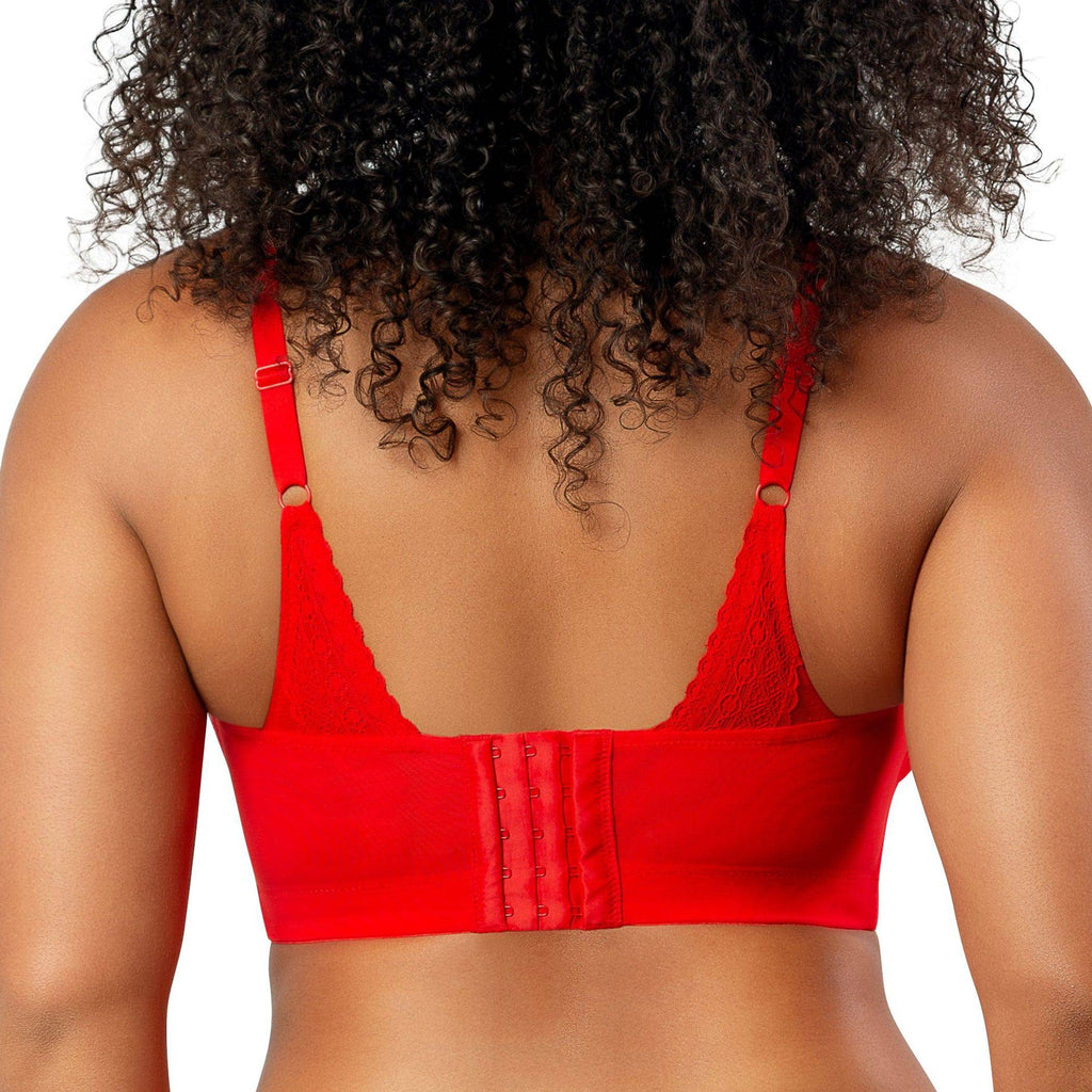 Mia Wire-Free Full Bust Padded Bralette - Racing Red