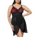 Mia Lace Lingerie Wire-Free Chemise - Black