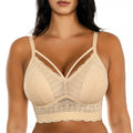 Mia Wire-Free Full Bust Lace Bralette - Bare