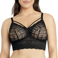 Mia Wire-Free Full Bust Lace Bralette - Black