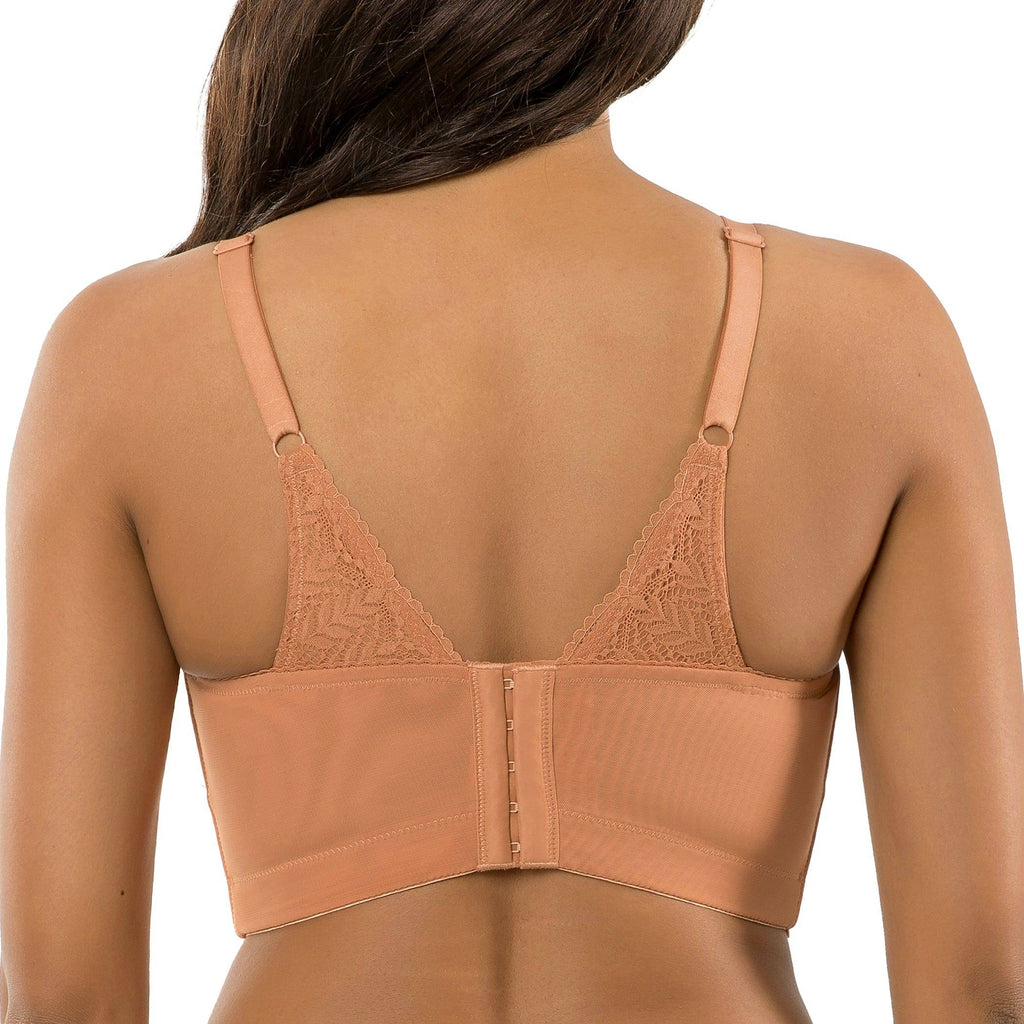 Mia Wire-Free Full Bust Lace Bralette - Cork