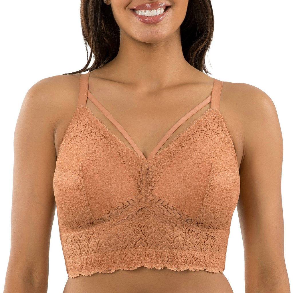 Mia Wire-Free Full Bust Lace Bralette - Cork