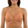 Mia Wire-Free Full Bust Lace Bralette - Cork