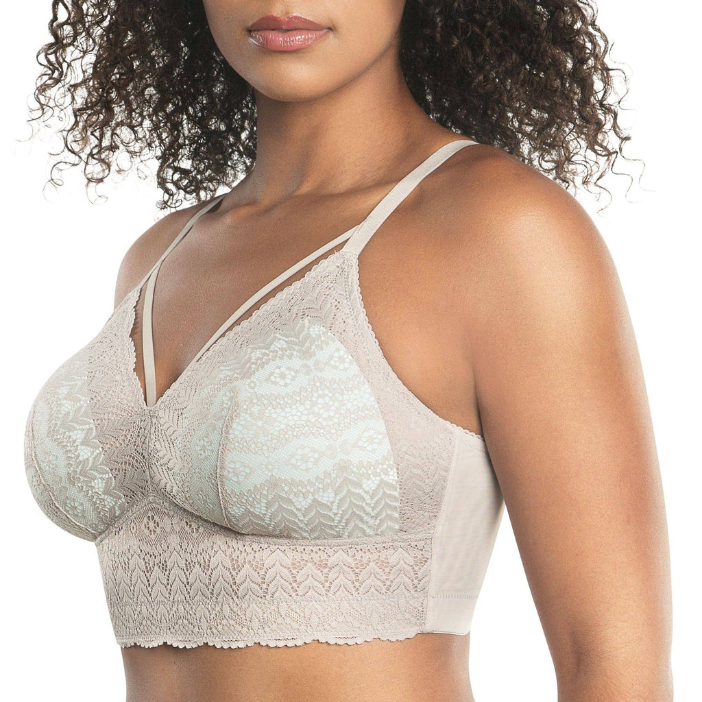 Mia Wire-Free Full Bust Lace Bralette - Sandstone