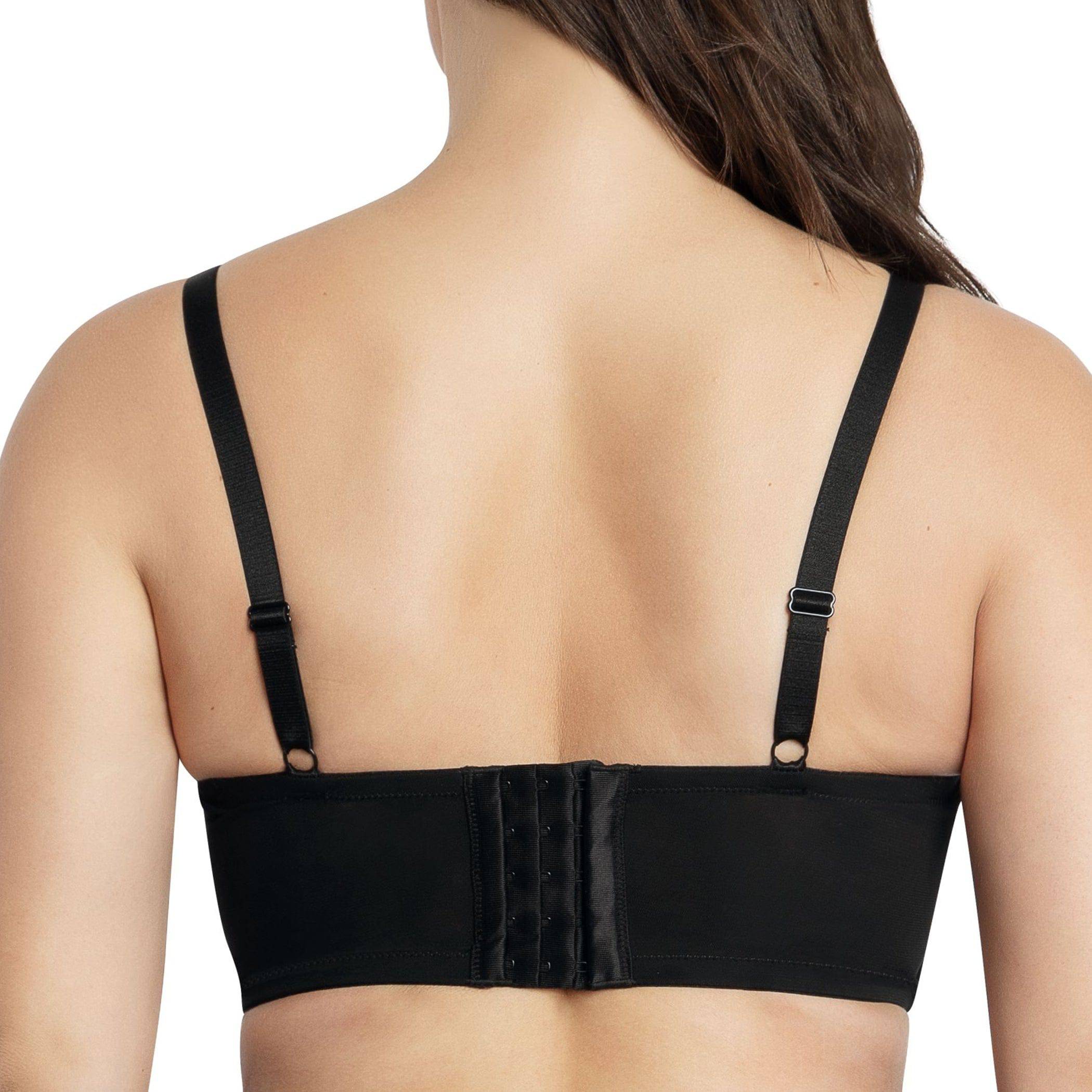 Pearl Full Bust Longline Plunge Bra - Black