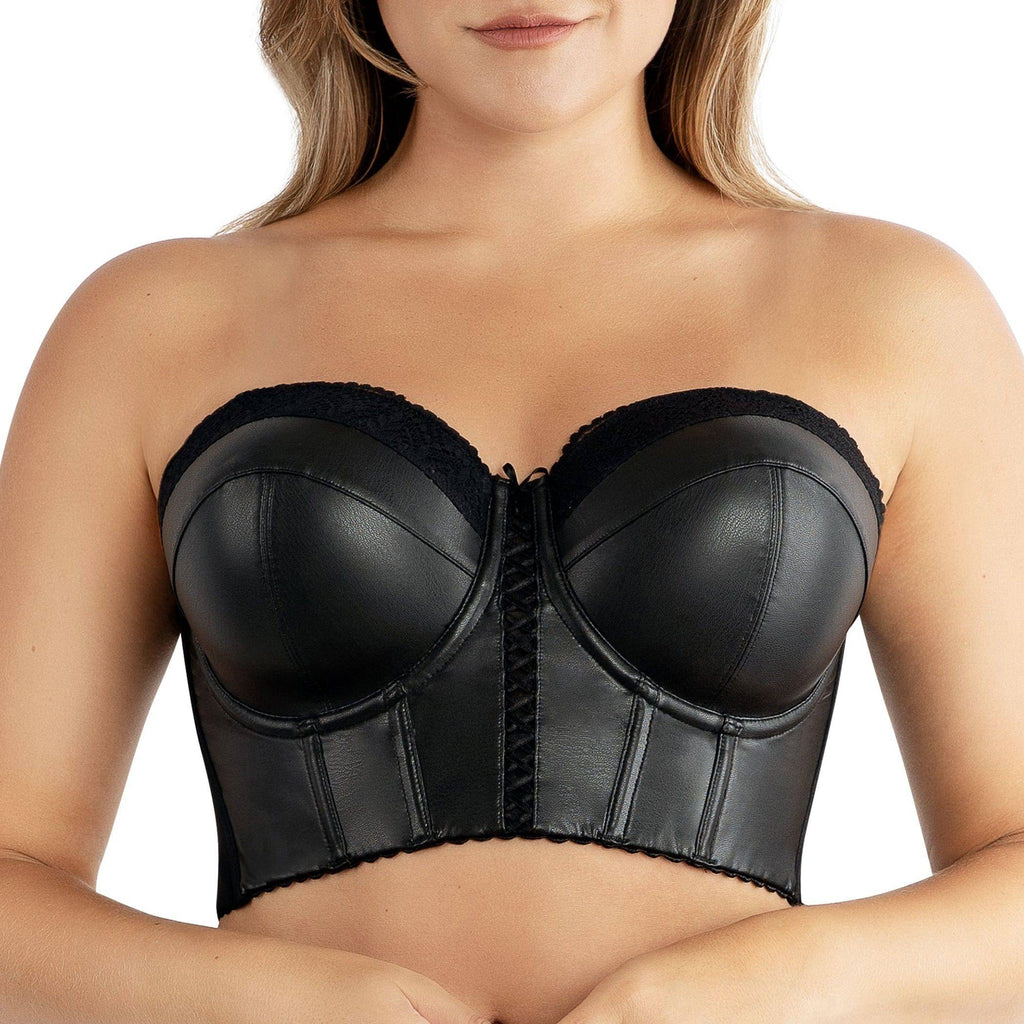 Stevie Longline Strapless Bustier - Black