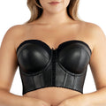 Stevie Longline Strapless Bustier - Black