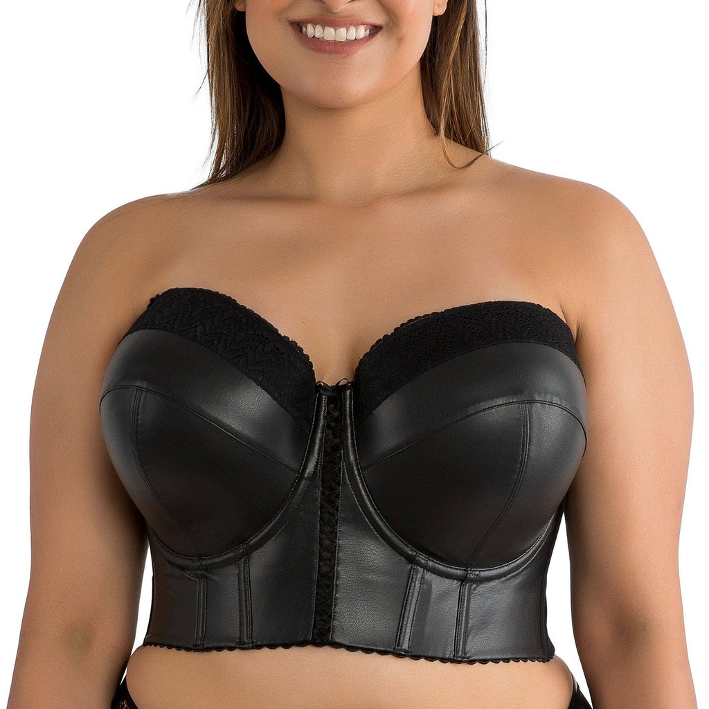 Stevie Longline Strapless Bustier - Black