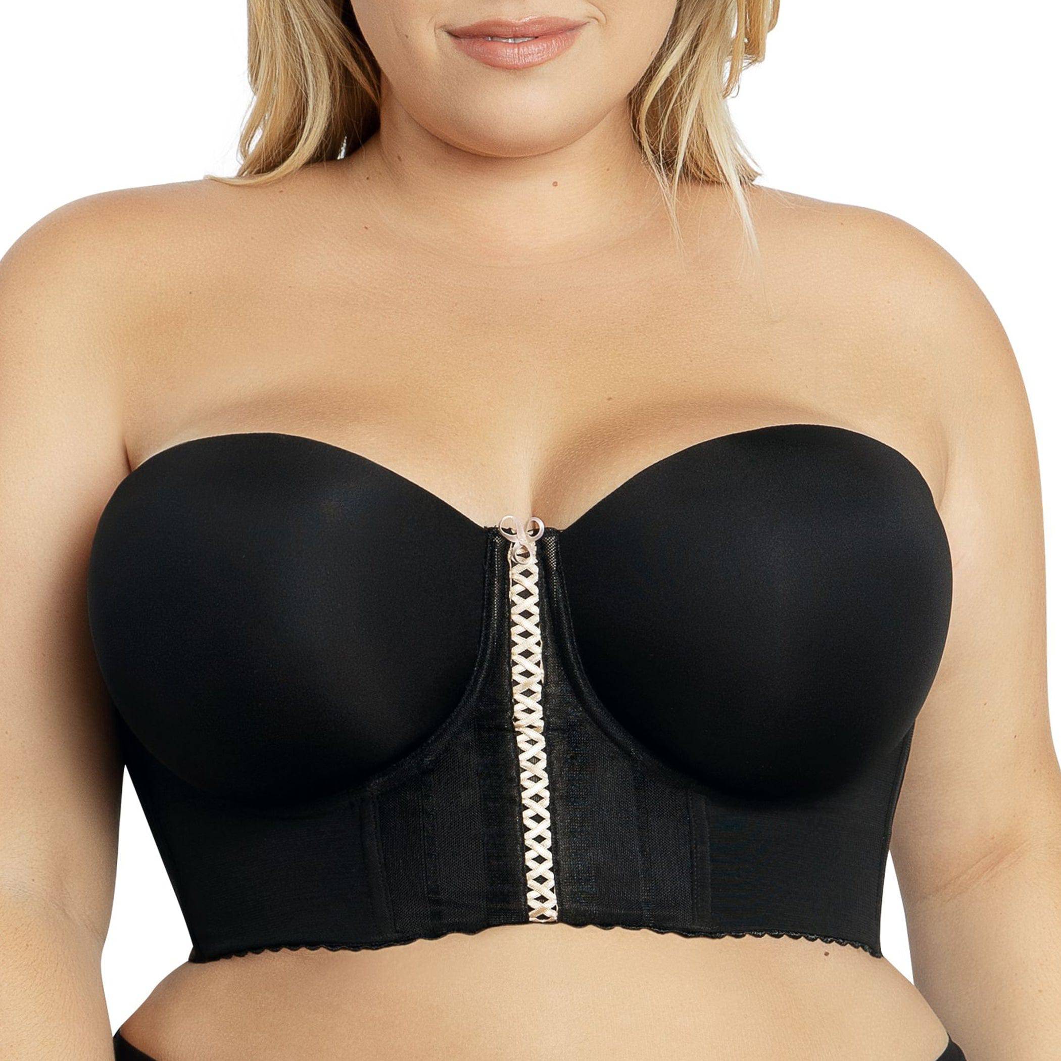 Shea Full Bust Longline Strapless Bra - Black