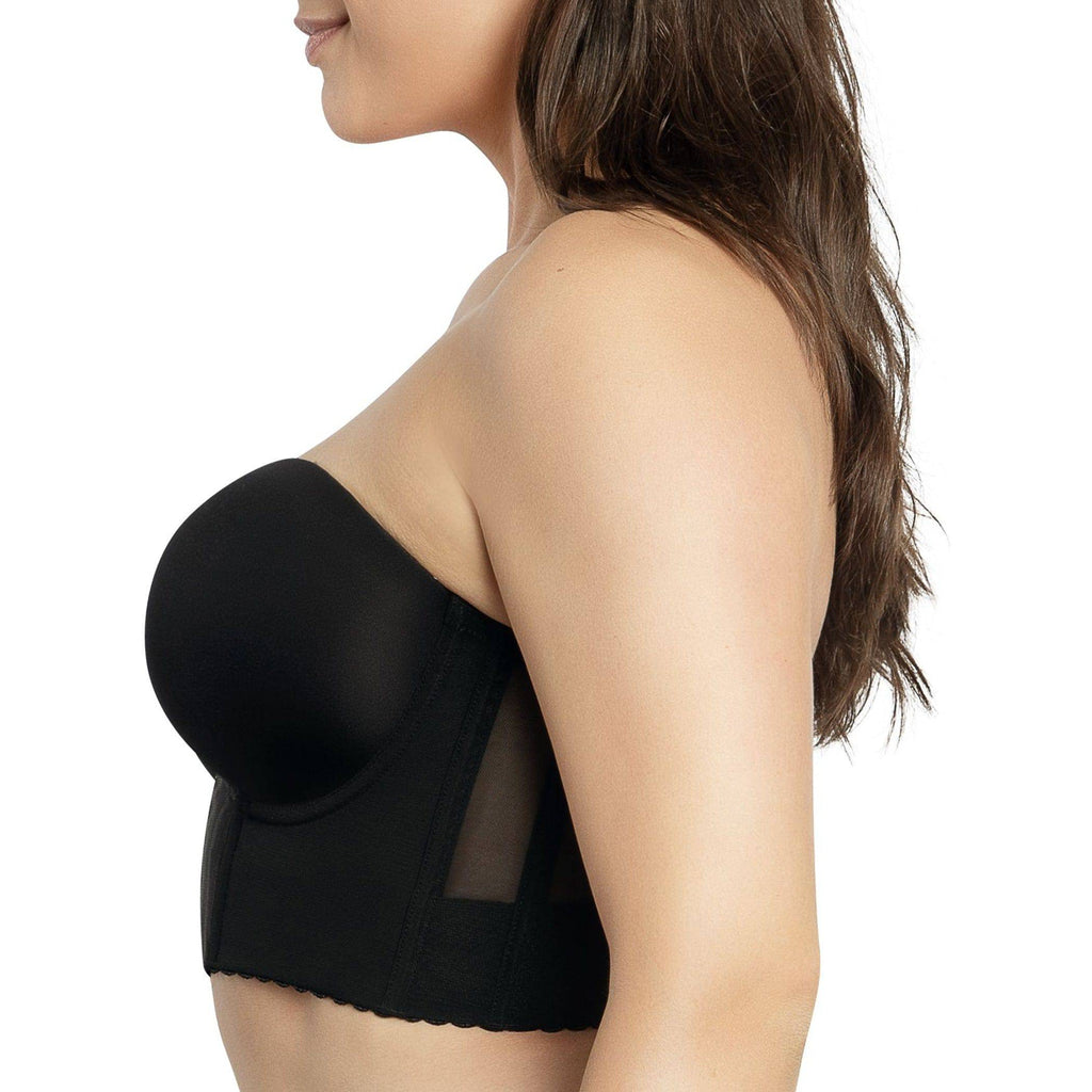 Shea Full Bust Longline Strapless Bra - Black