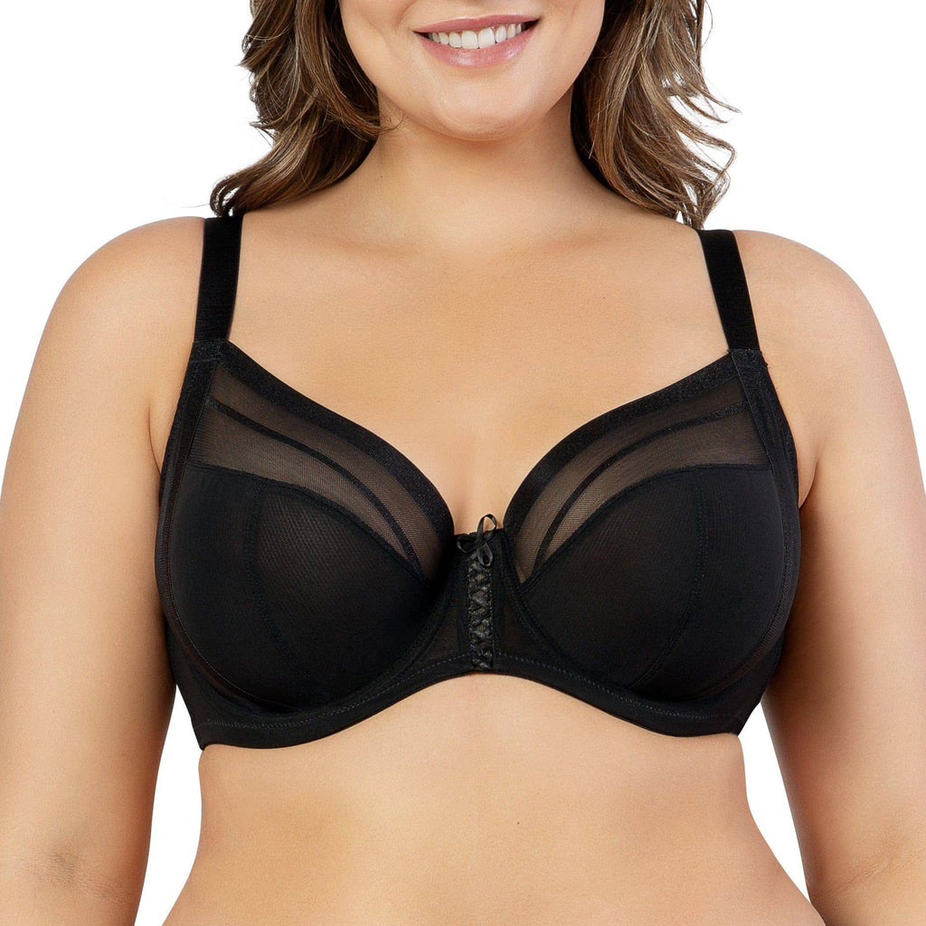 Shea Full Bust Unlined Plunge Bra - Black
