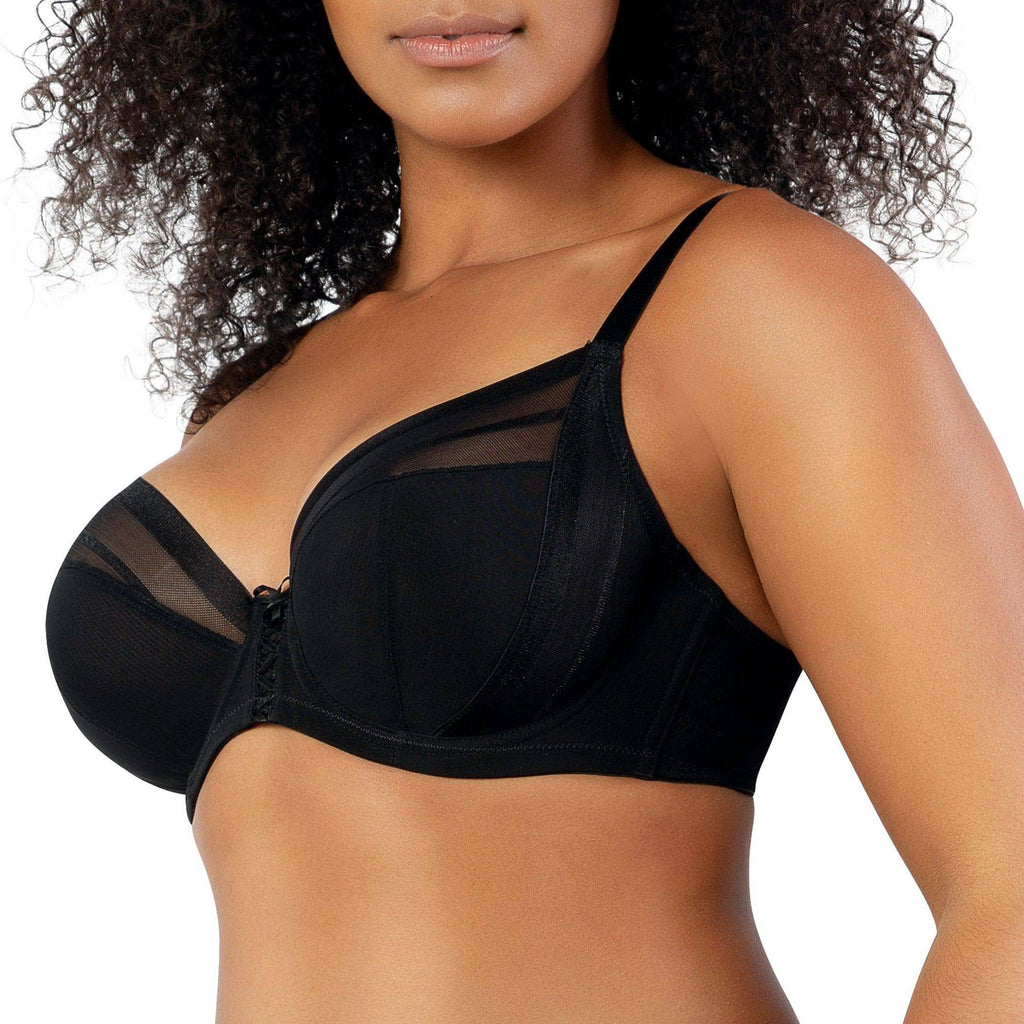 Shea Full Bust Unlined Plunge Bra - Black