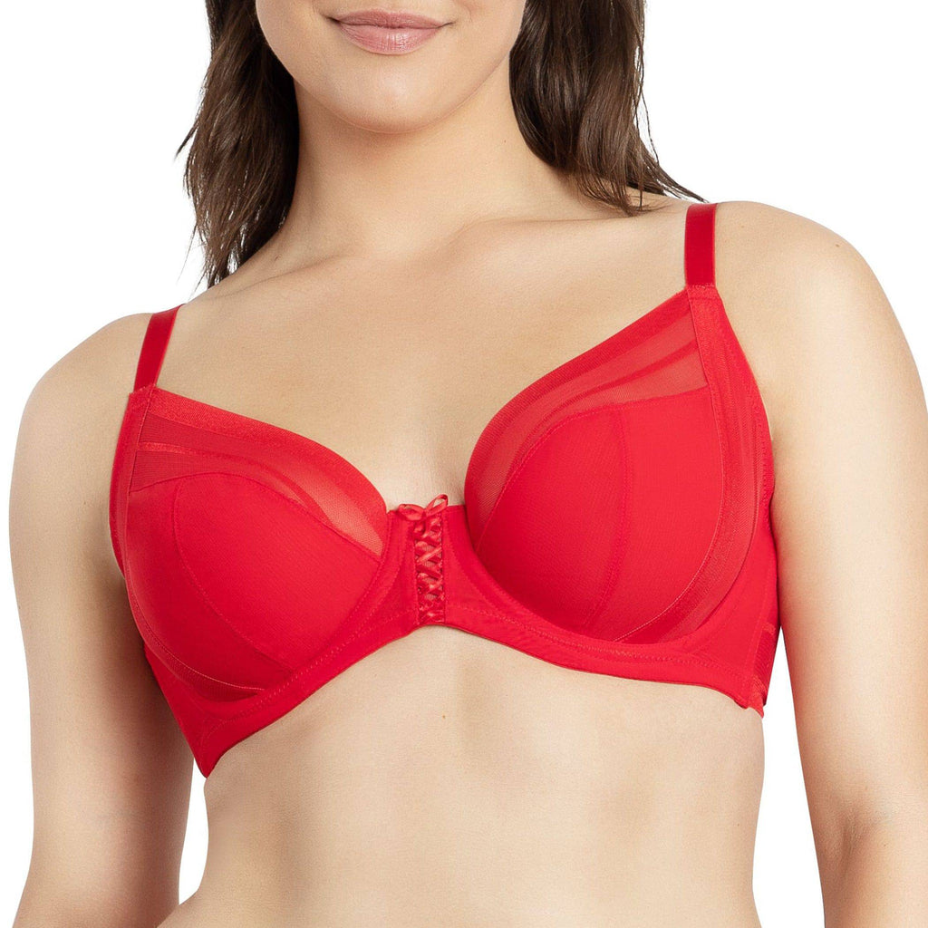 Shea Full Bust Unlined Plunge Bra - Racing Red
