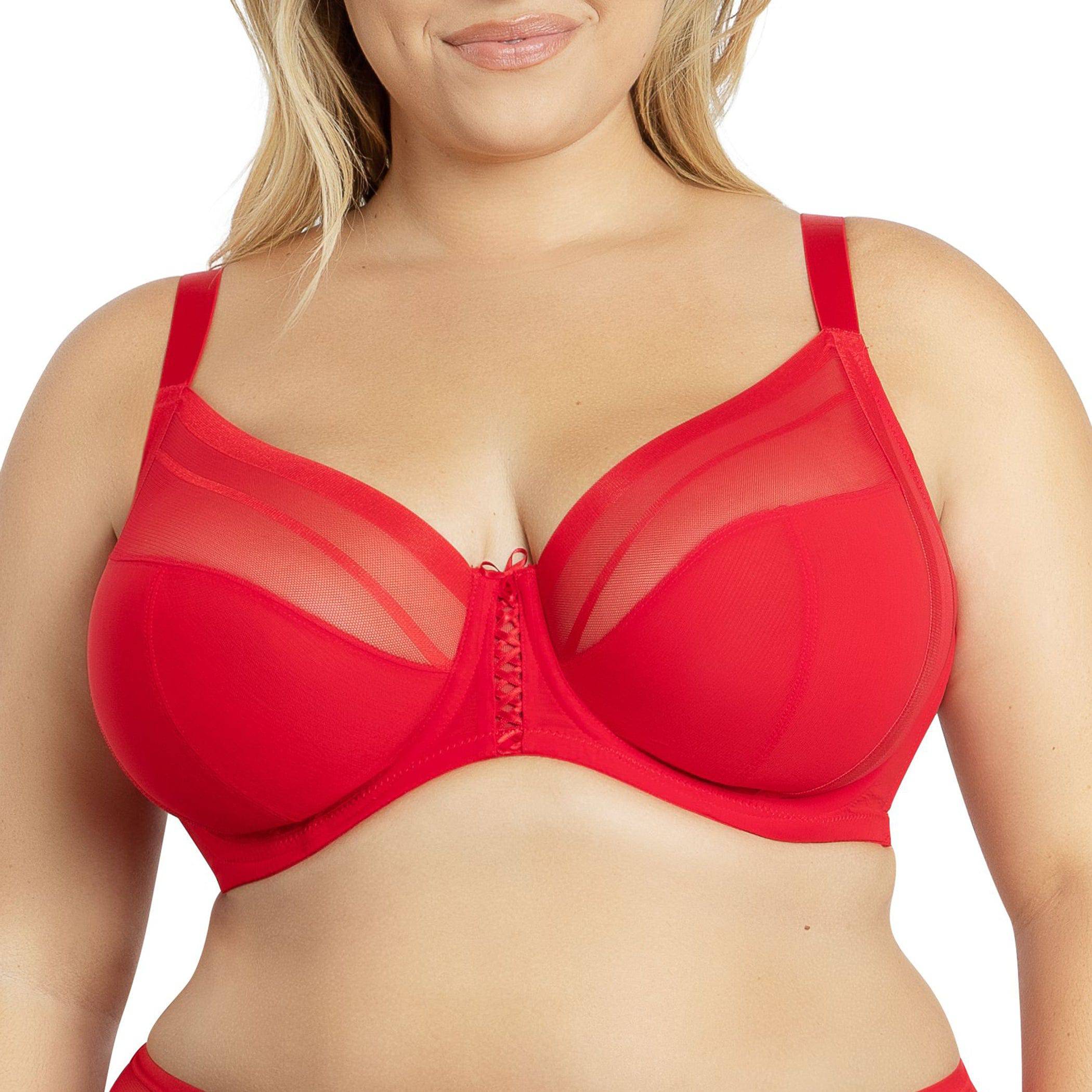 Shea Full Bust Unlined Plunge Bra - Racing Red