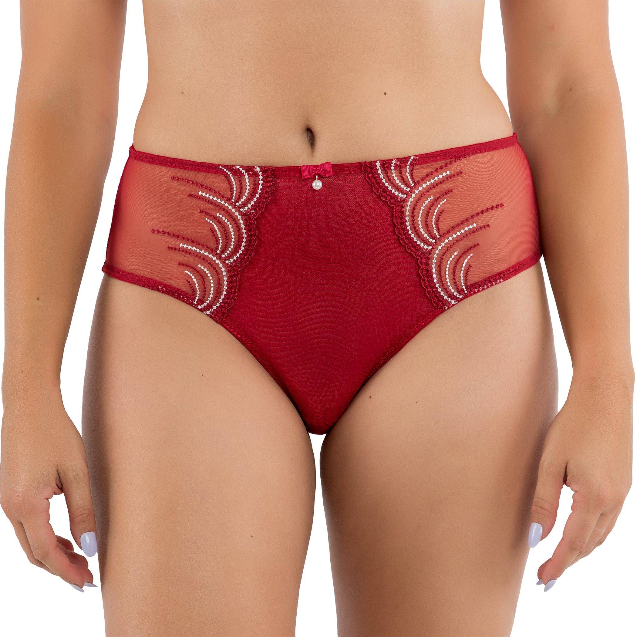Pearl High Waisted French Cut Panty - Rio Red