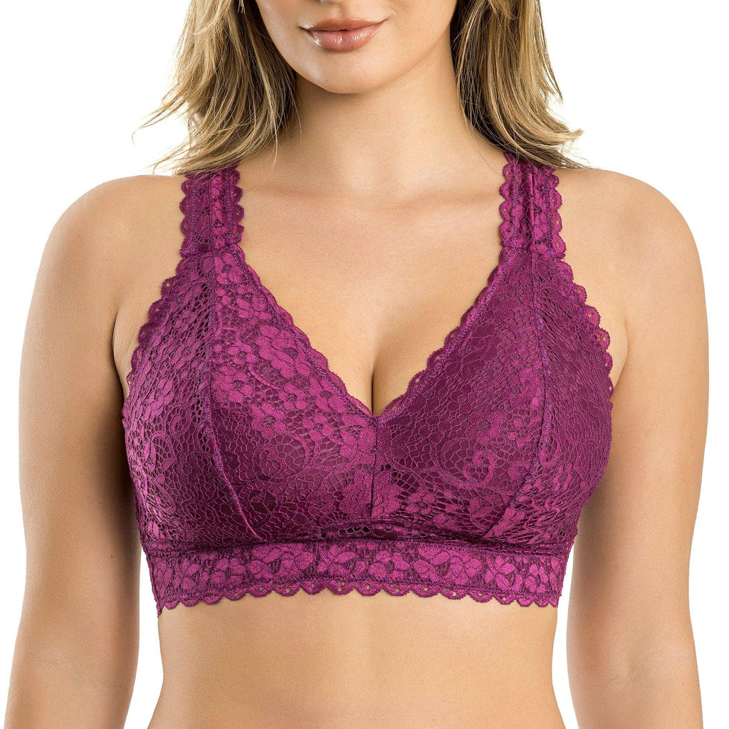 Adriana Wire-Free Full Bust Supportive Bralette - Blackberry