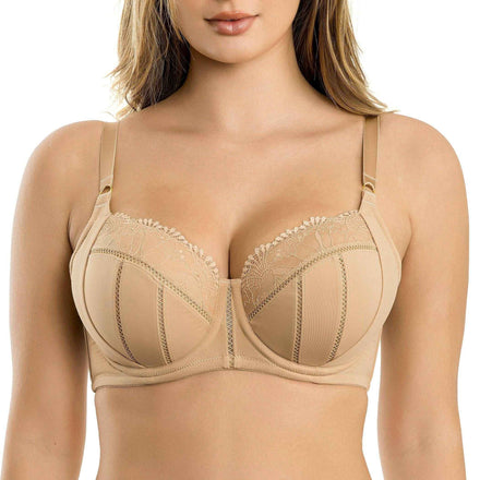 Charlene Underwire Full Bust Padded Bra - Warm Sand
