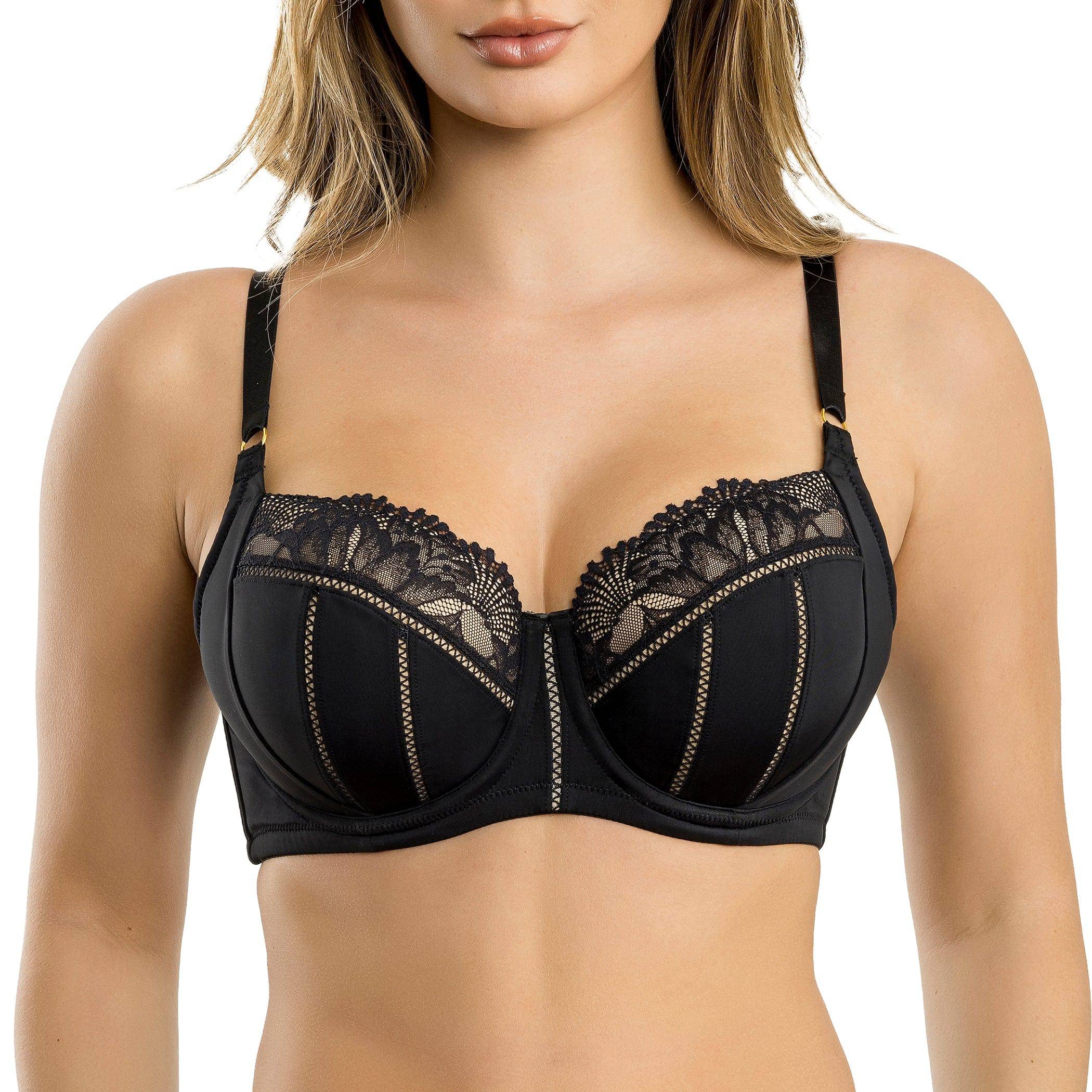 Charlene Underwire Full Bust Padded Bra - Black