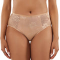 Luxlacy Lace High-Waist Brief - True Nude