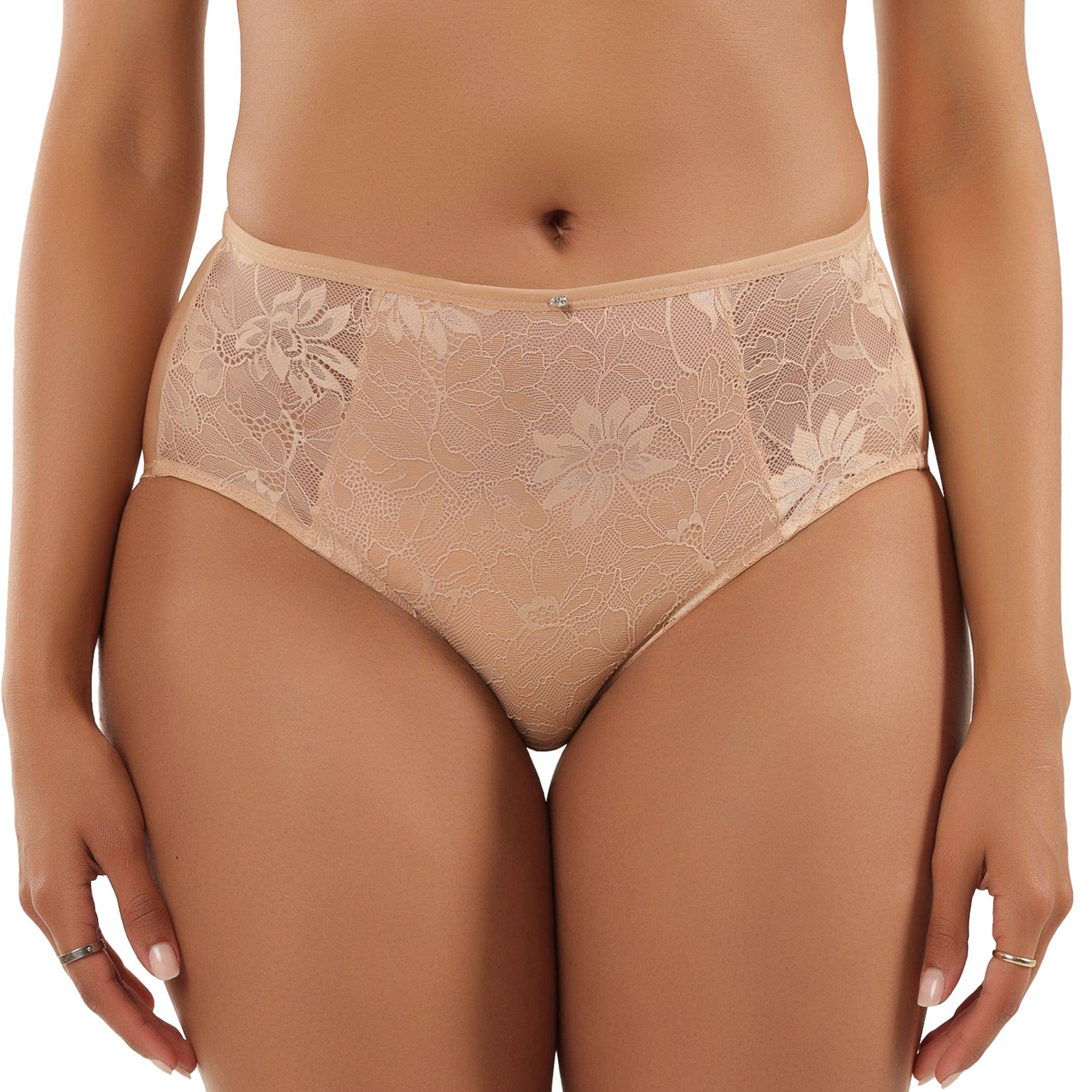 Luxlacy Lace High-Waist Brief - True Nude